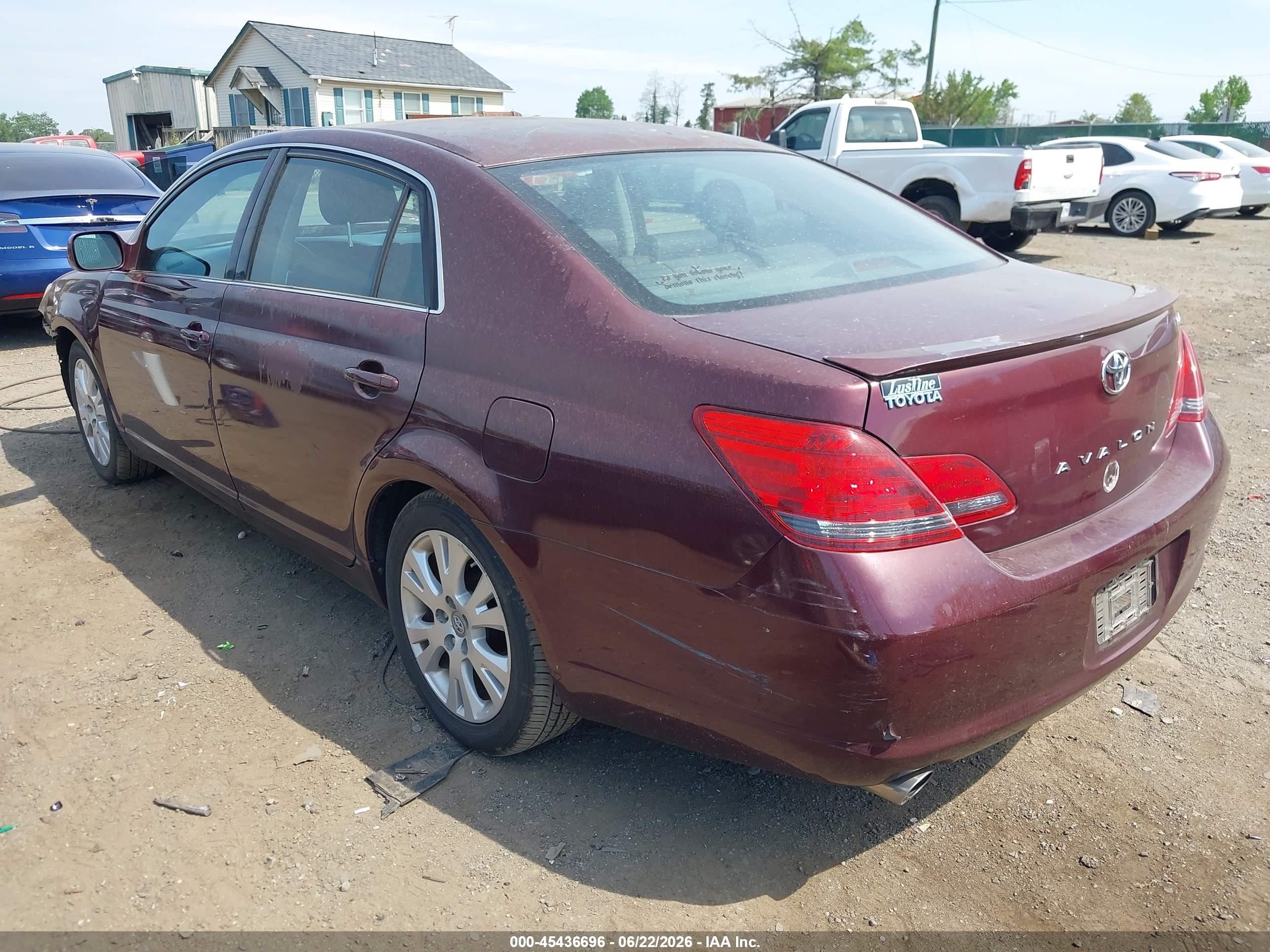 2008 Toyota Avalon Touring Burgundy vin: 4T1BK36B58U308679