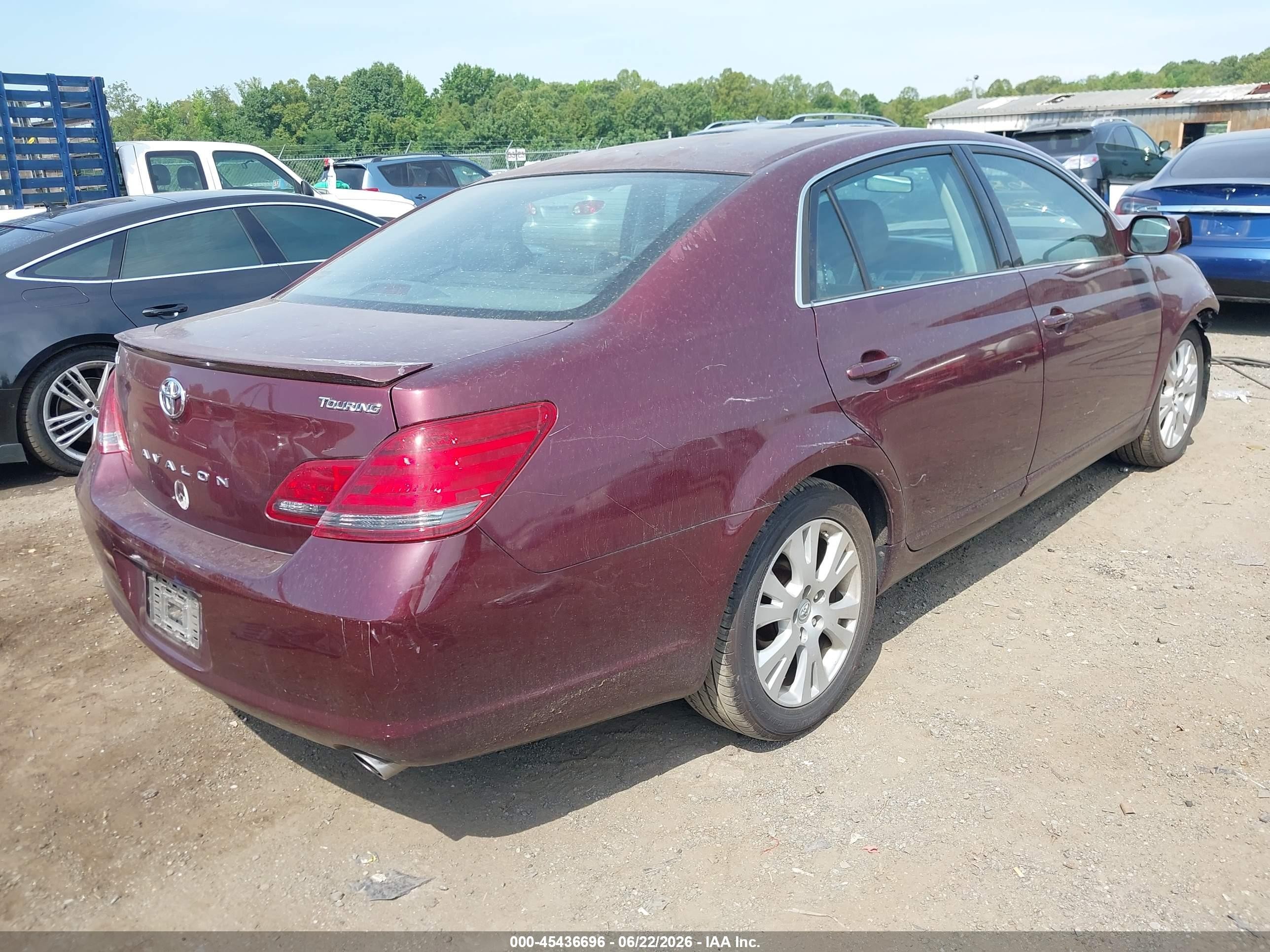 2008 Toyota Avalon Touring Burgundy vin: 4T1BK36B58U308679