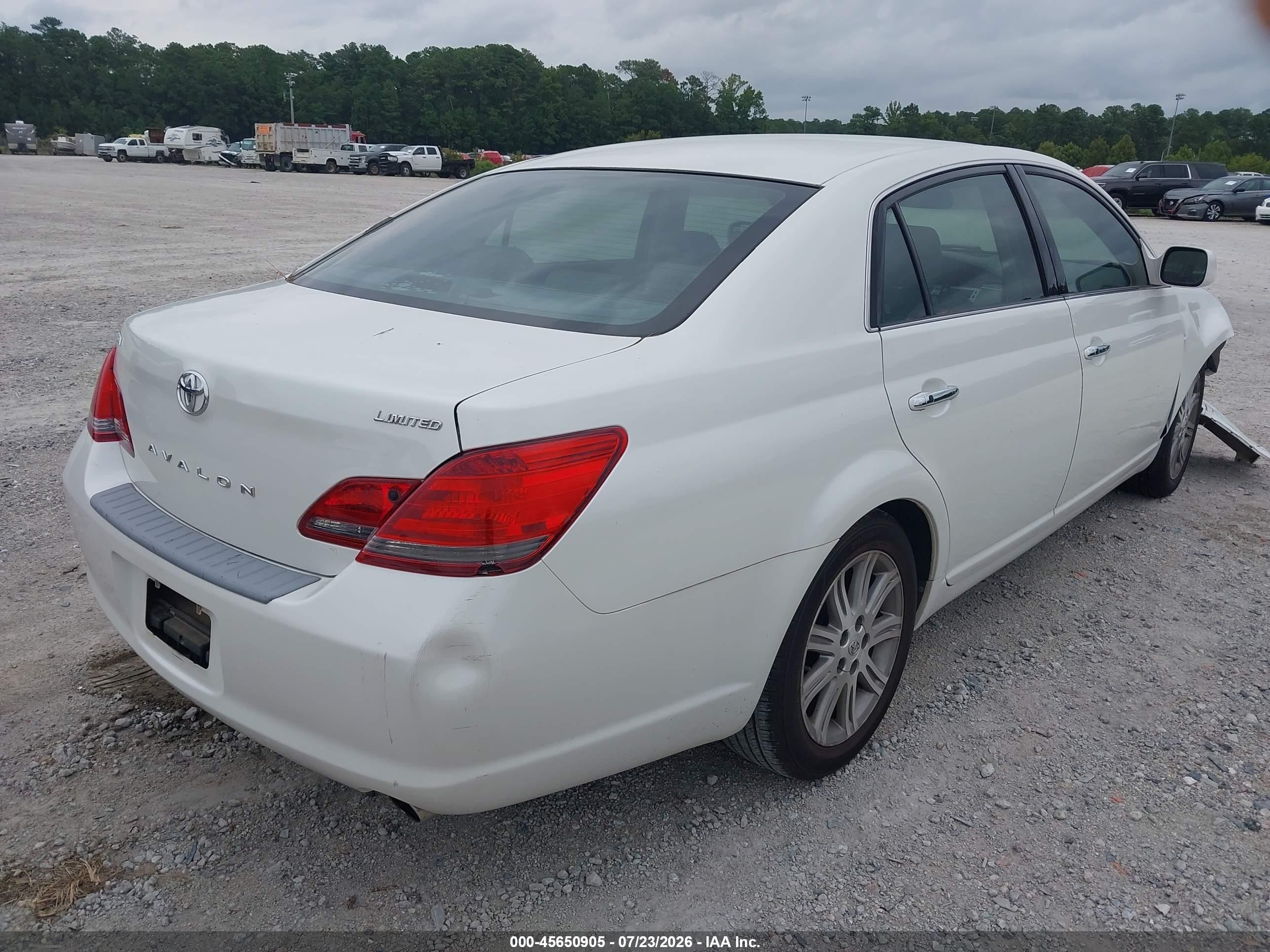 2008 Toyota Avalon Limited White vin: 4T1BK36B58U317737