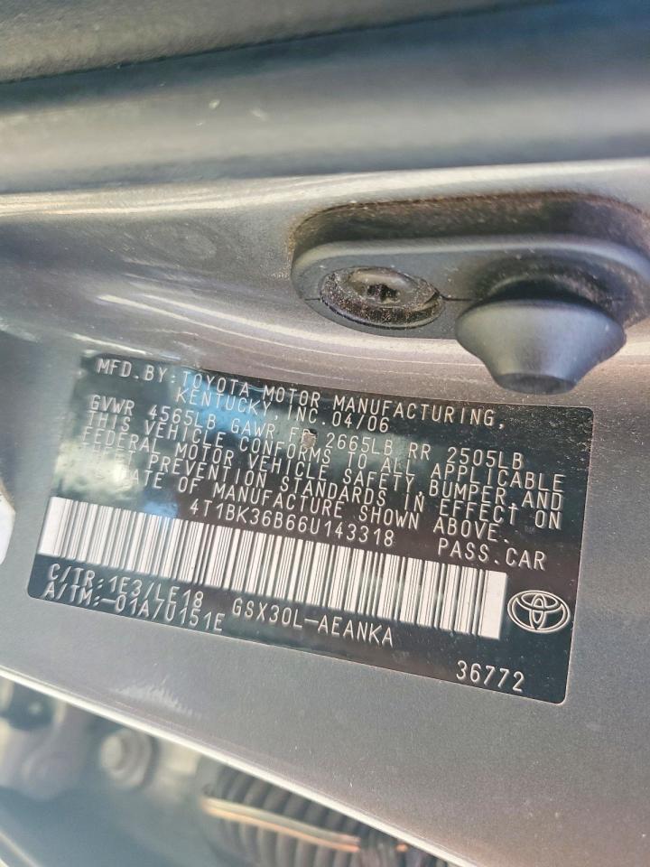 2006 Toyota Avalon Touring Gray vin: 4T1BK36B66U143318