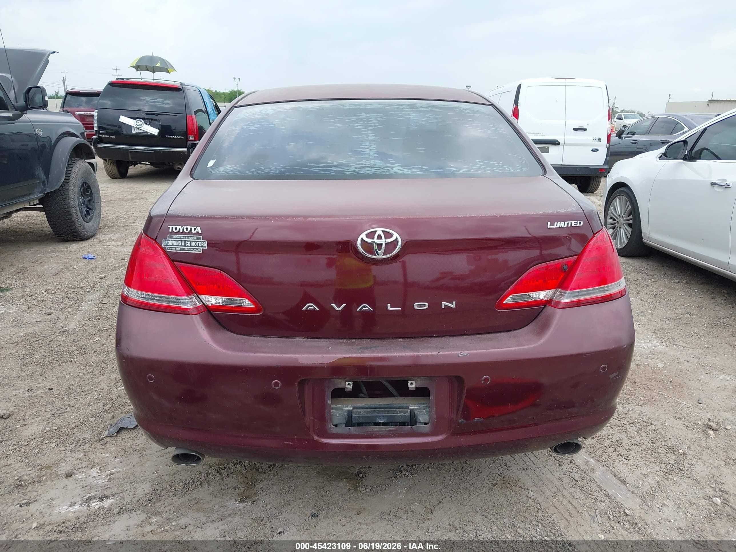 2006 Toyota Avalon Limited Maroon vin: 4T1BK36B66U150348