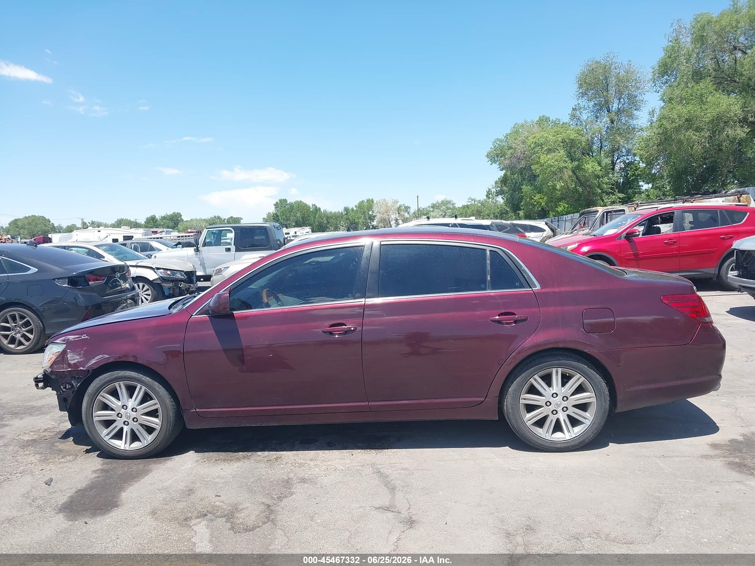 2007 Toyota Avalon Limited Burgundy vin: 4T1BK36B67U187854