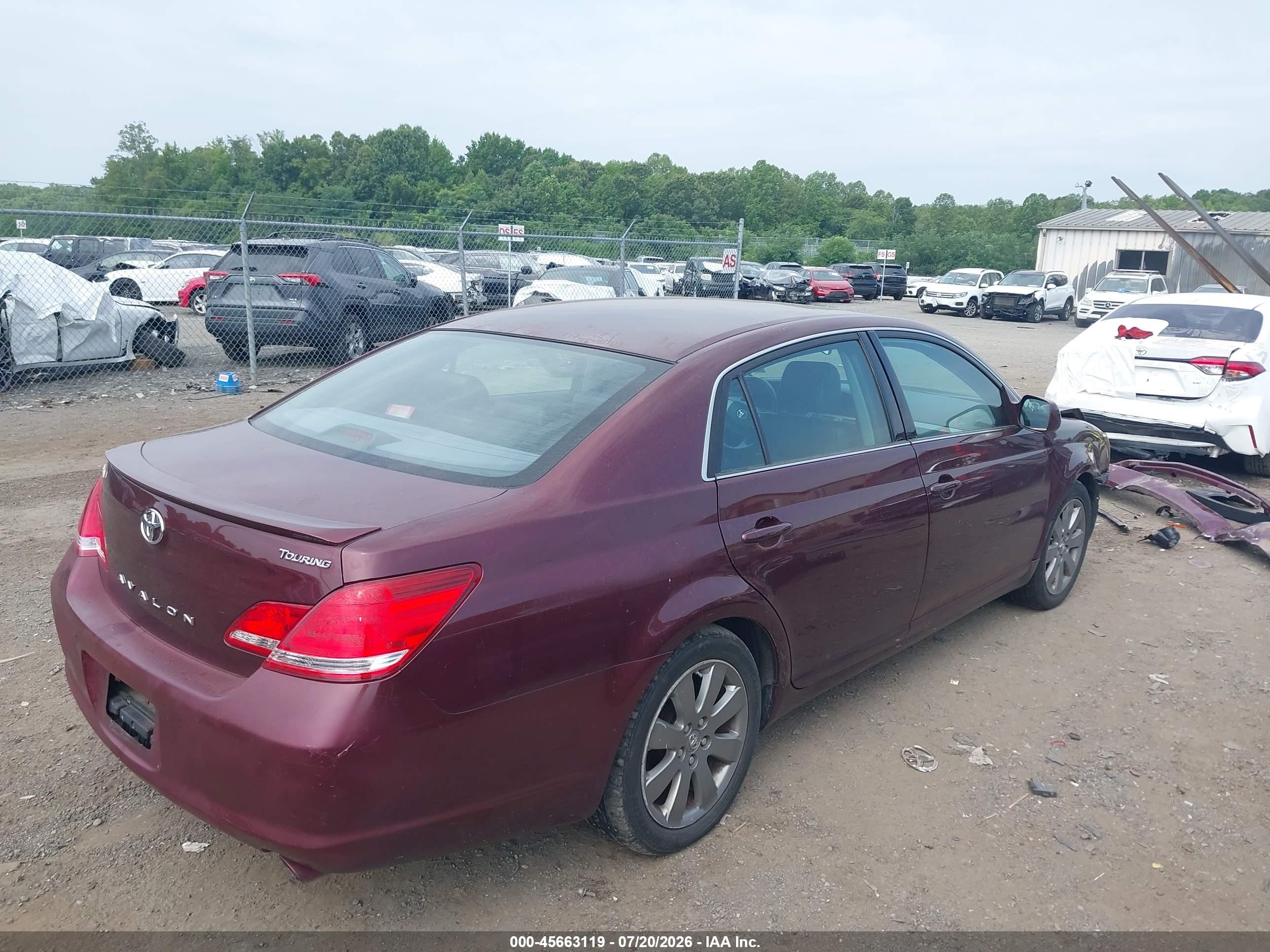 2007 Toyota Avalon Touring Фиолетовый vin: 4T1BK36B67U195467