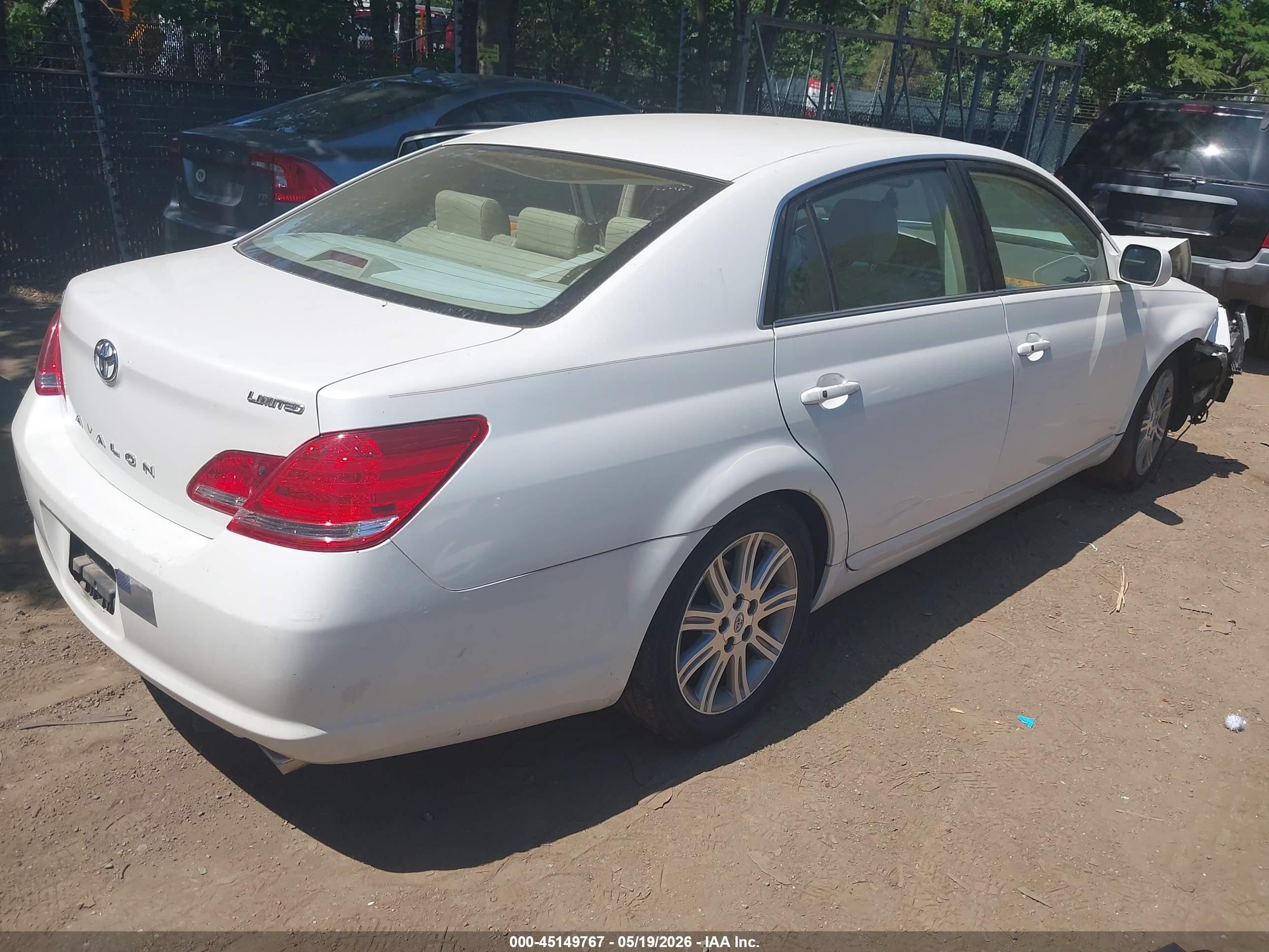 2007 Toyota Avalon Limited White vin: 4T1BK36B67U202983