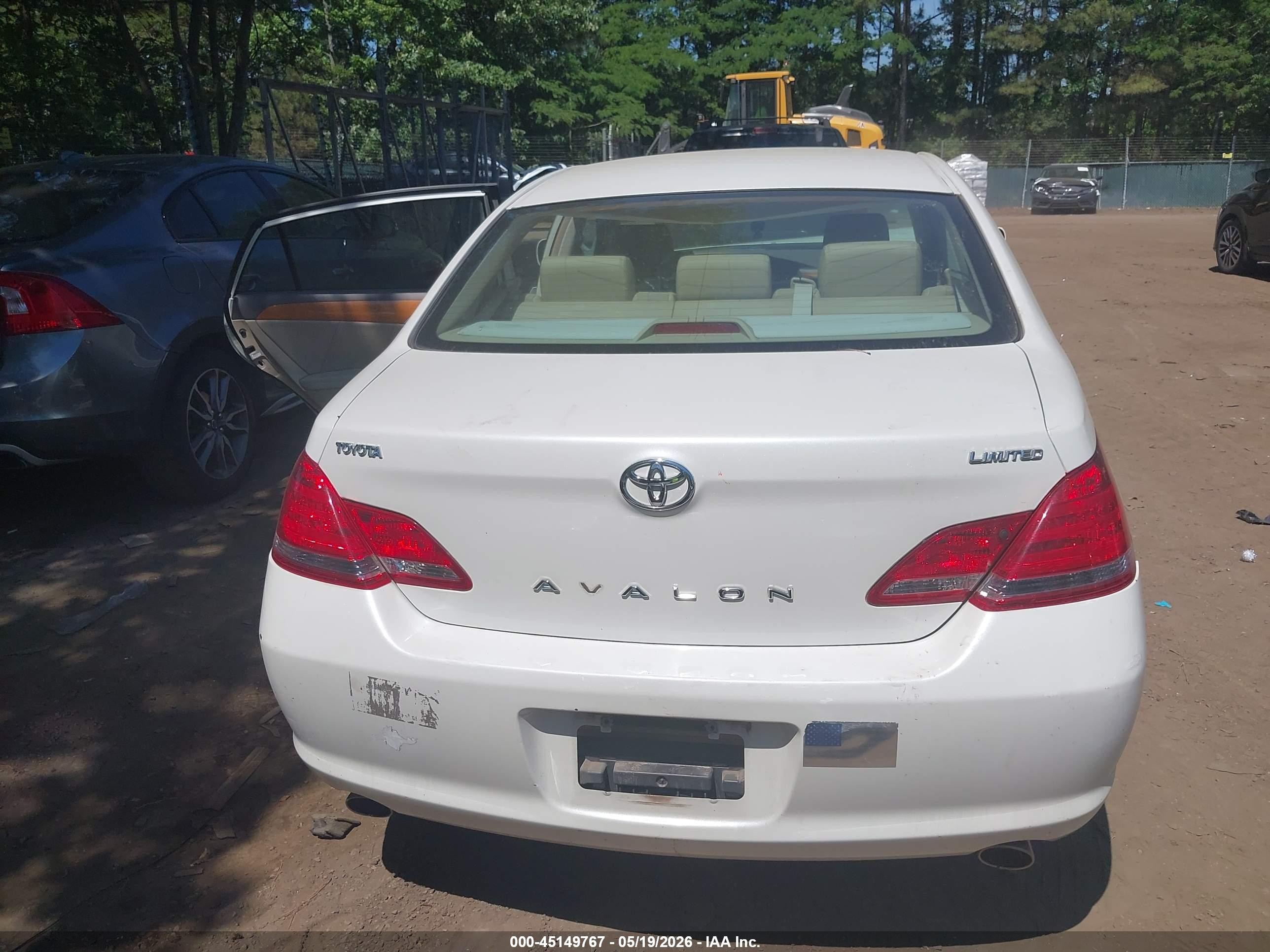 2007 Toyota Avalon Limited White vin: 4T1BK36B67U202983
