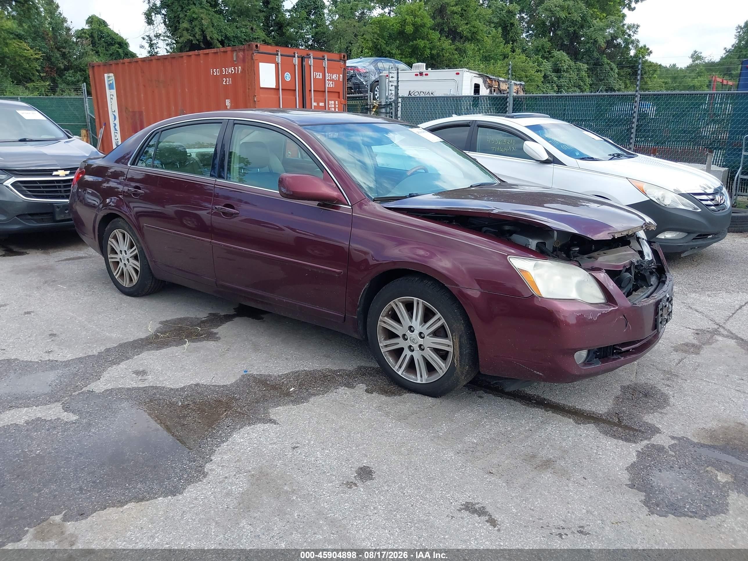 2007 Toyota Avalon Limited Бордовый vin: 4T1BK36B67U235501