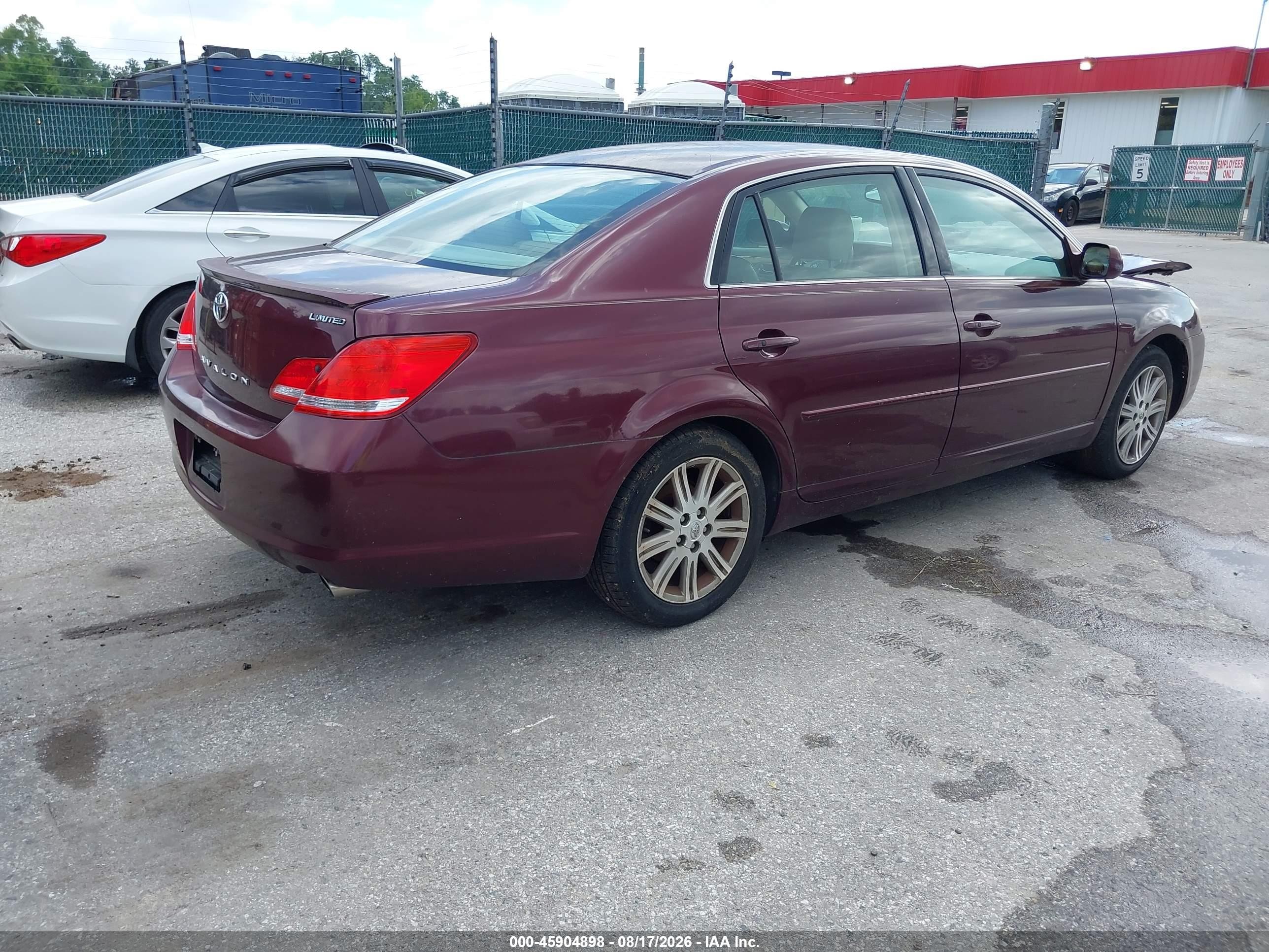 2007 Toyota Avalon Limited Бордовый vin: 4T1BK36B67U235501