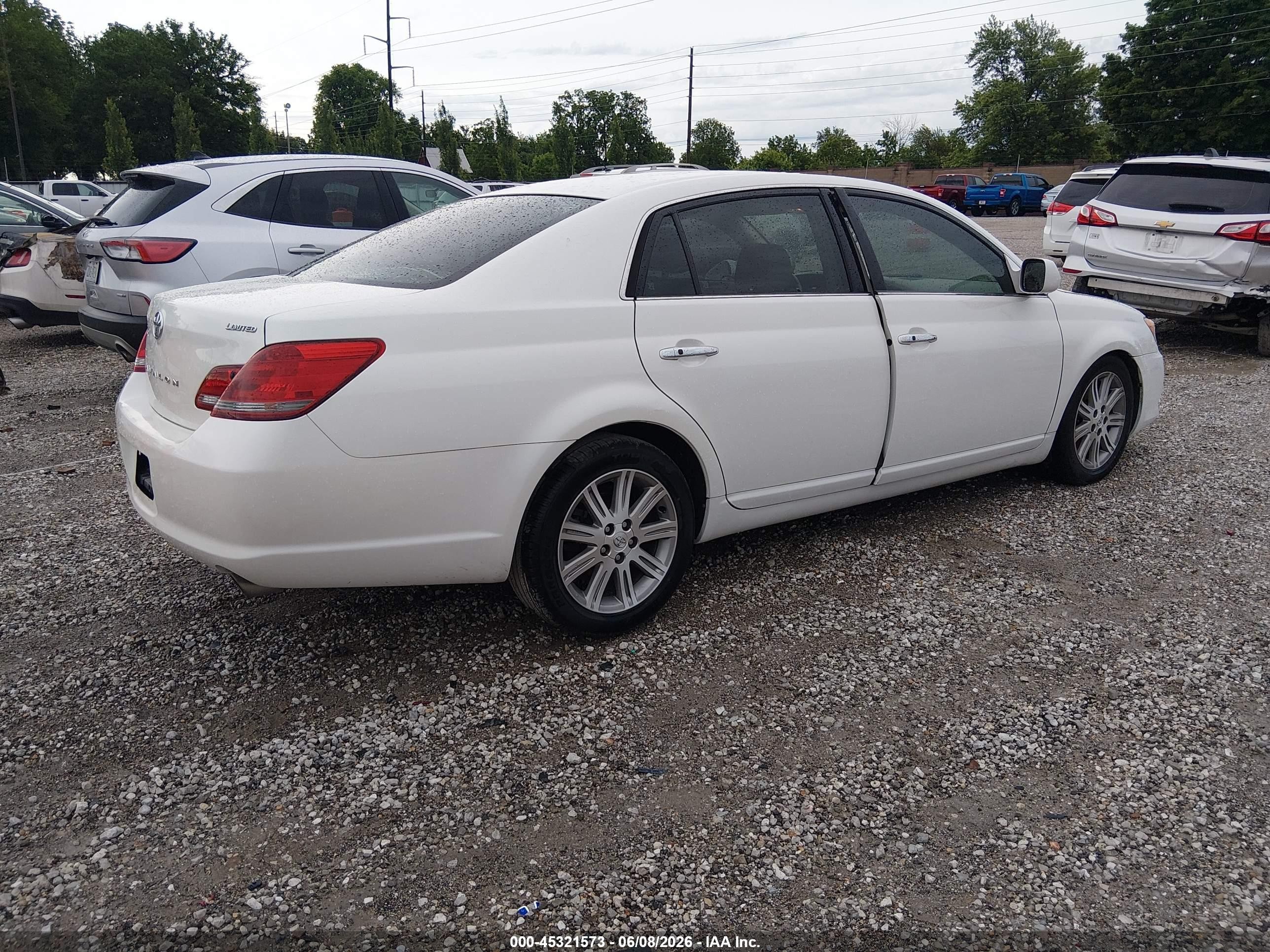 2008 Toyota Avalon Limited White vin: 4T1BK36B68U292296