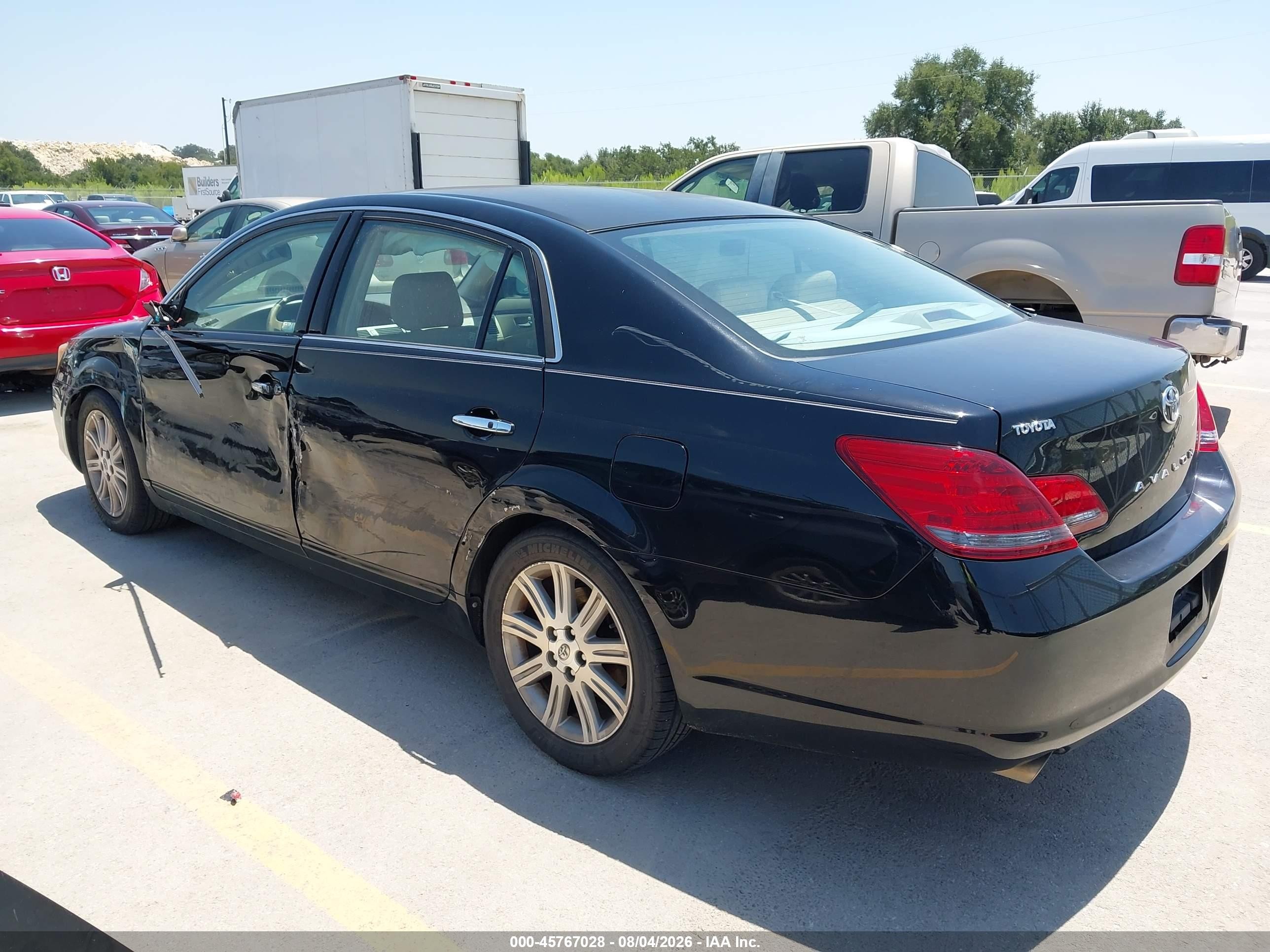 2008 Toyota Avalon Limited Black vin: 4T1BK36B68U295201