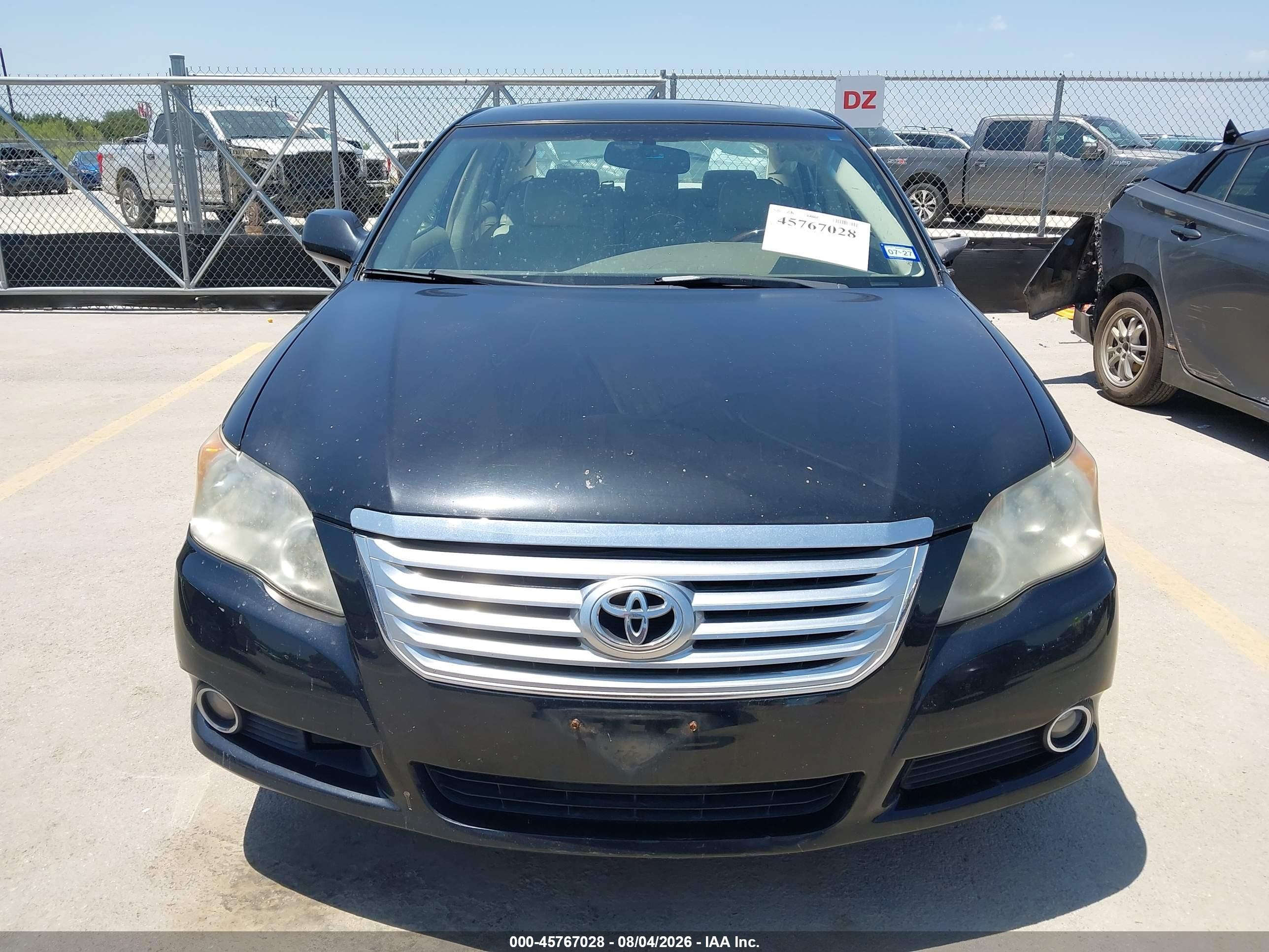 2008 Toyota Avalon Limited Black vin: 4T1BK36B68U295201
