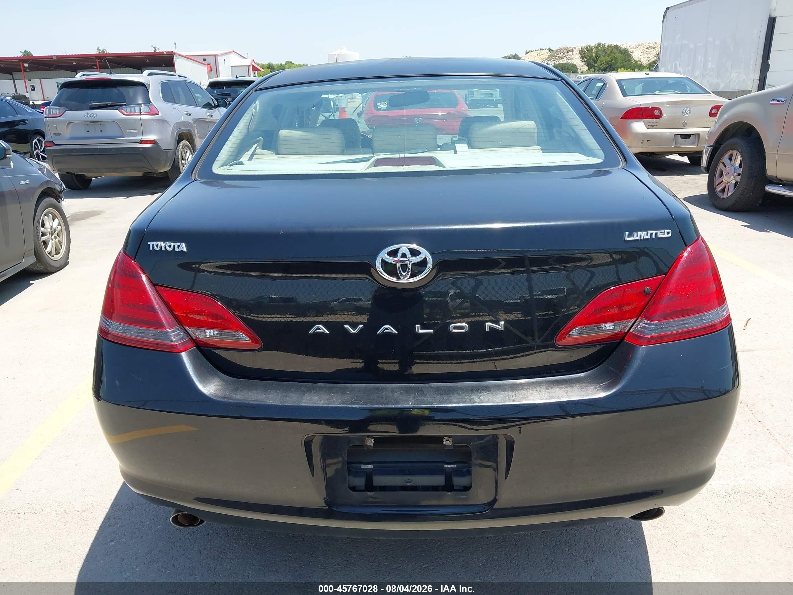 2008 Toyota Avalon Limited Black vin: 4T1BK36B68U295201