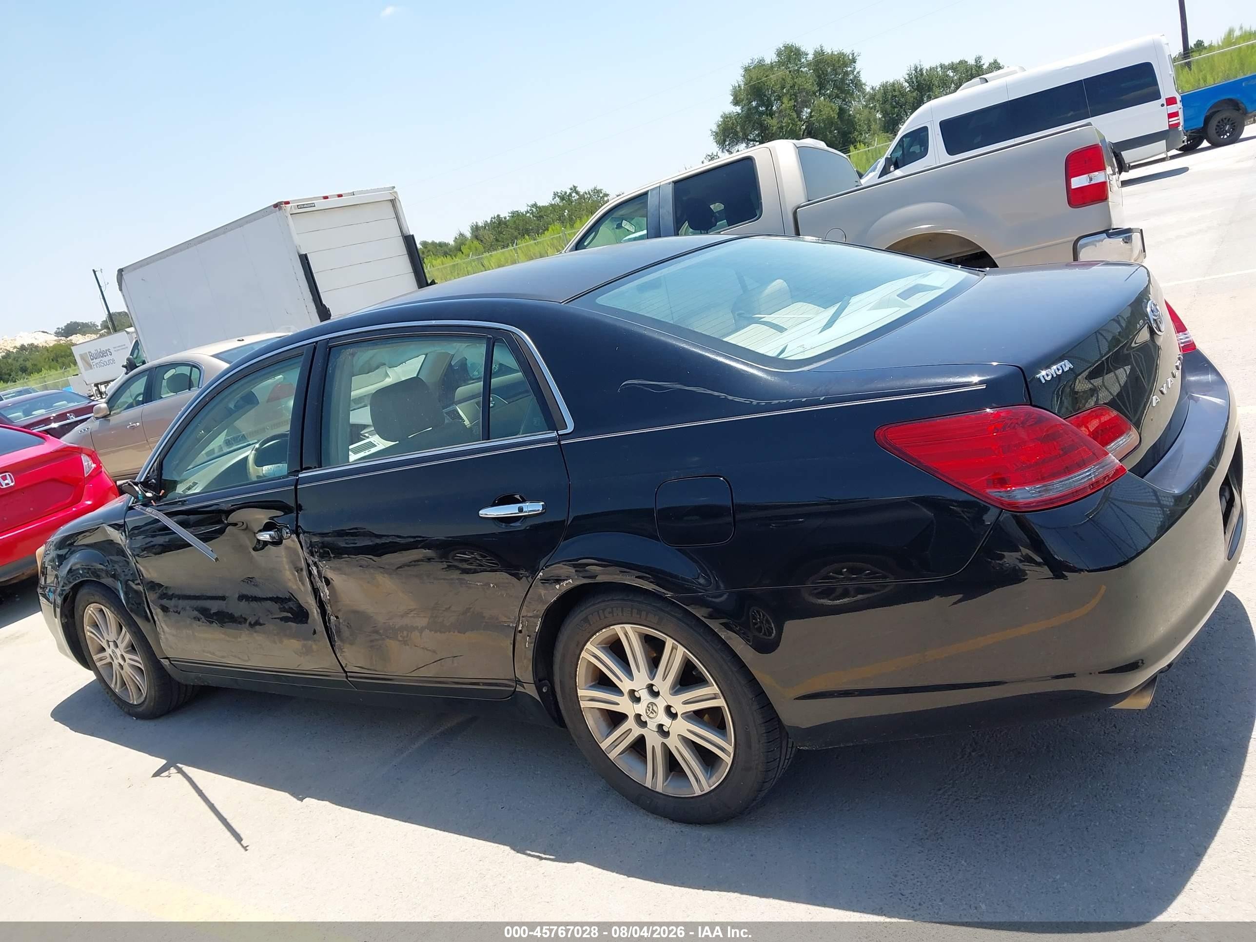 2008 Toyota Avalon Limited Black vin: 4T1BK36B68U295201