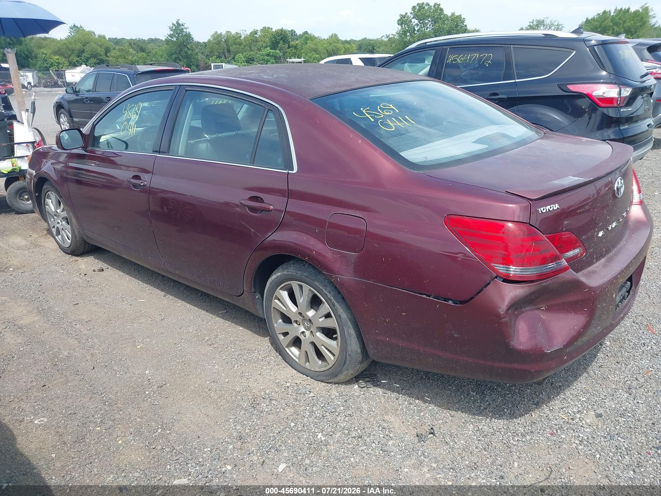 2008 Toyota Avalon Touring Темно-бордовый vin: 4T1BK36B68U306343