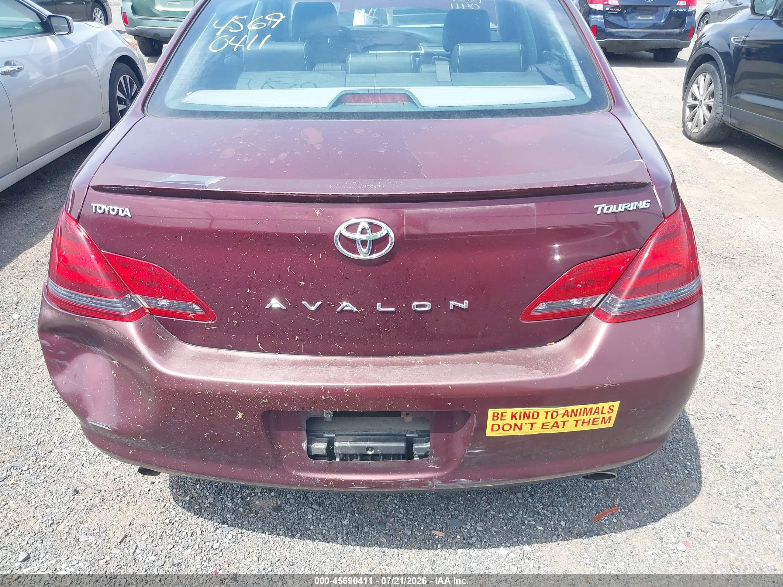 2008 Toyota Avalon Touring Темно-бордовый vin: 4T1BK36B68U306343