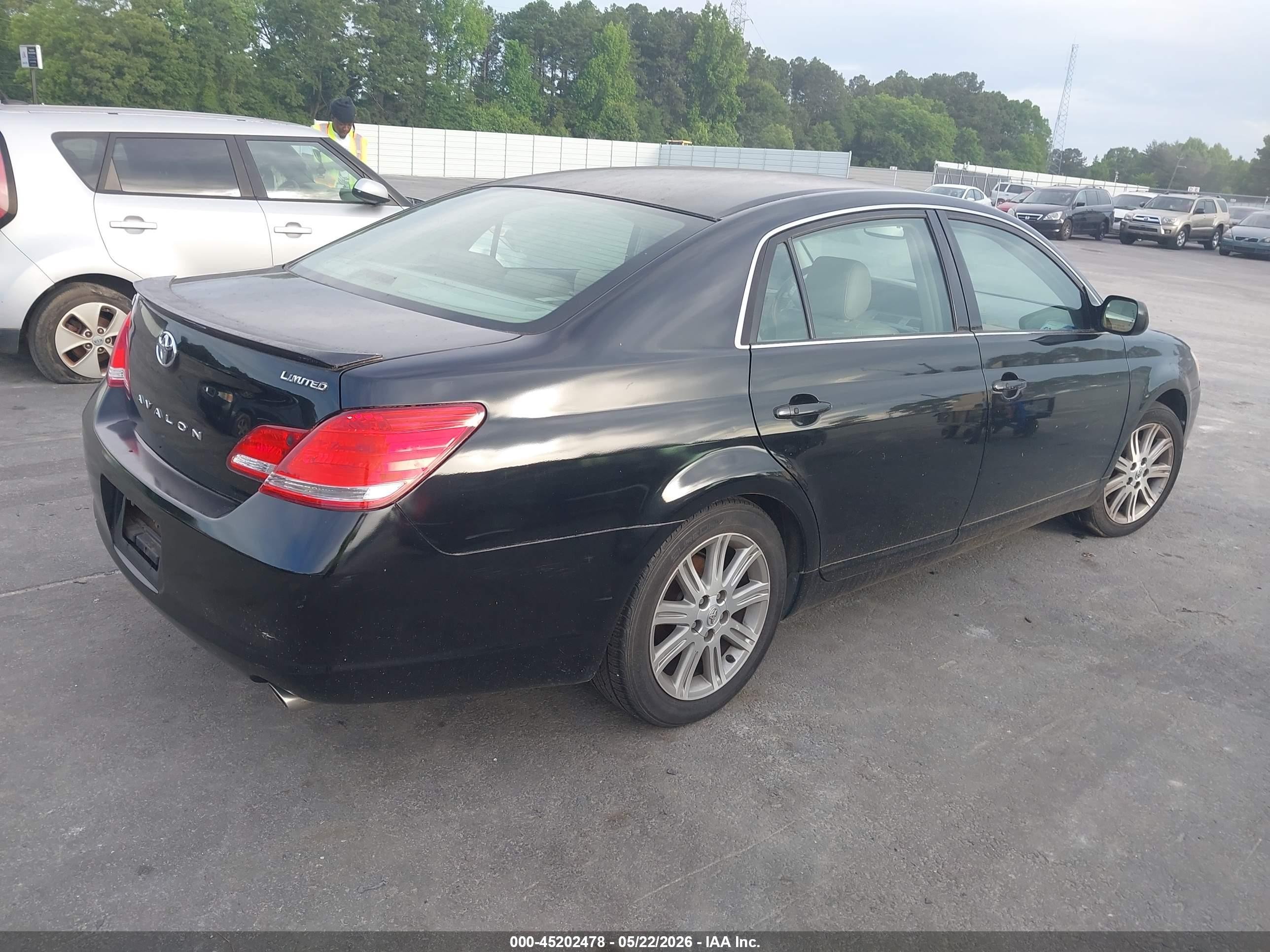 2005 Toyota Avalon Limited Black vin: 4T1BK36B75U013112