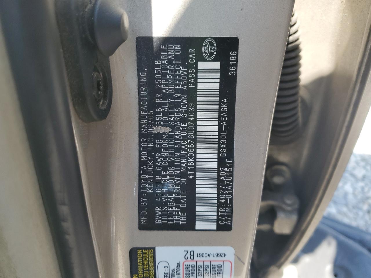 2006 Toyota Avalon Xl Tan vin: 4T1BK36B76U074039