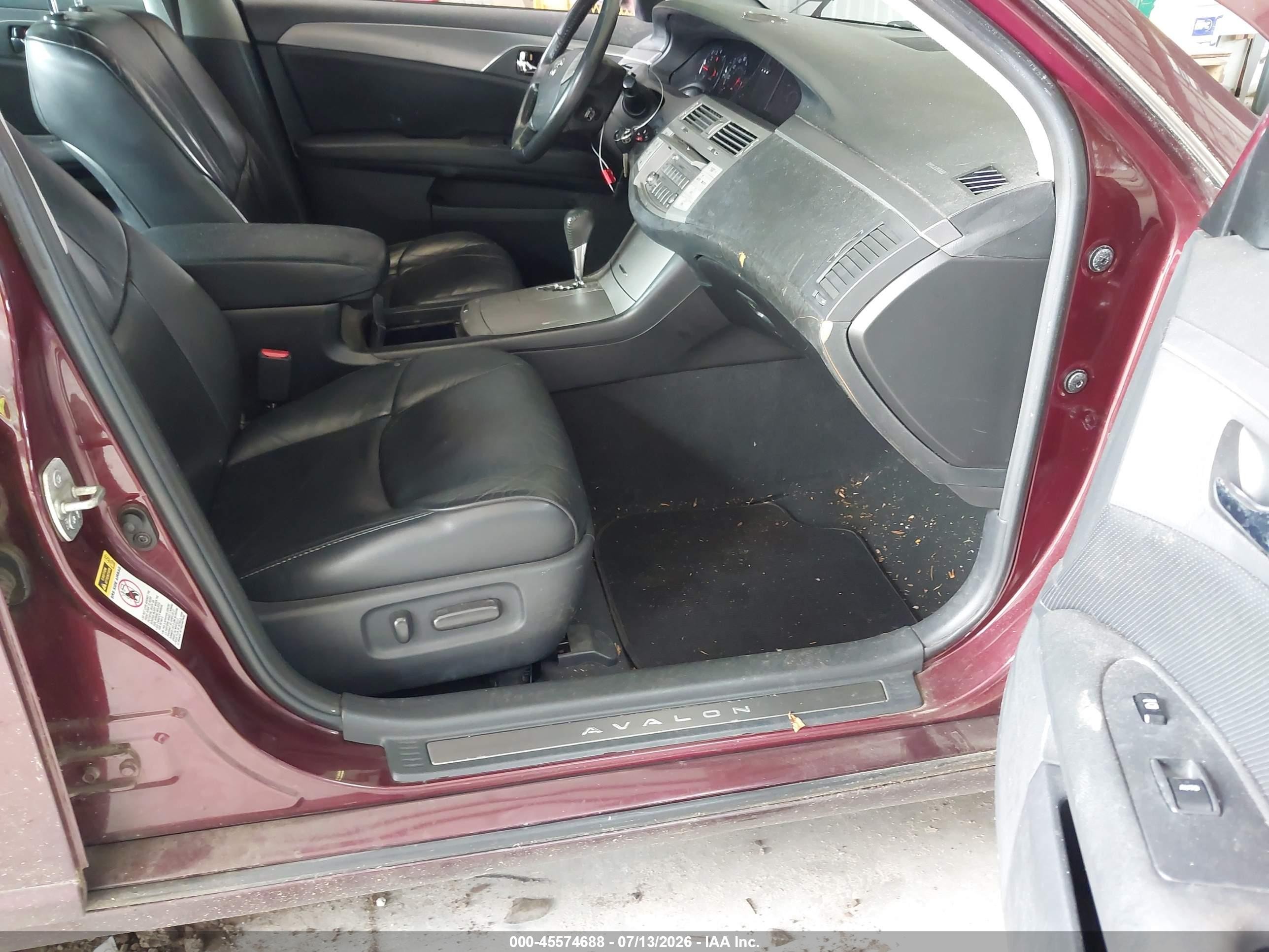 2008 Toyota Avalon Touring Burgundy vin: 4T1BK36B78U280741