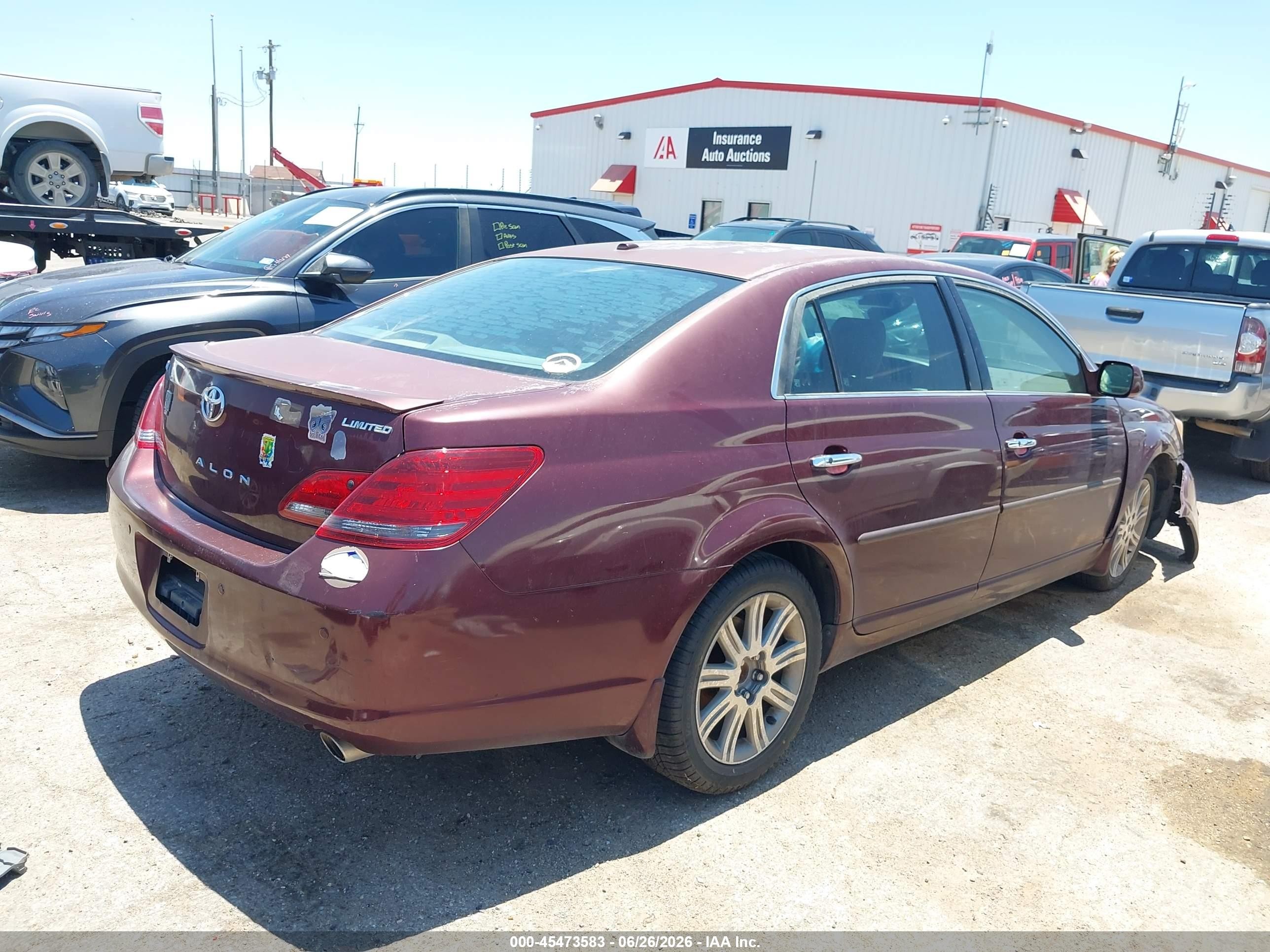 2009 Toyota Avalon Limited Burgundy vin: 4T1BK36B79U348912