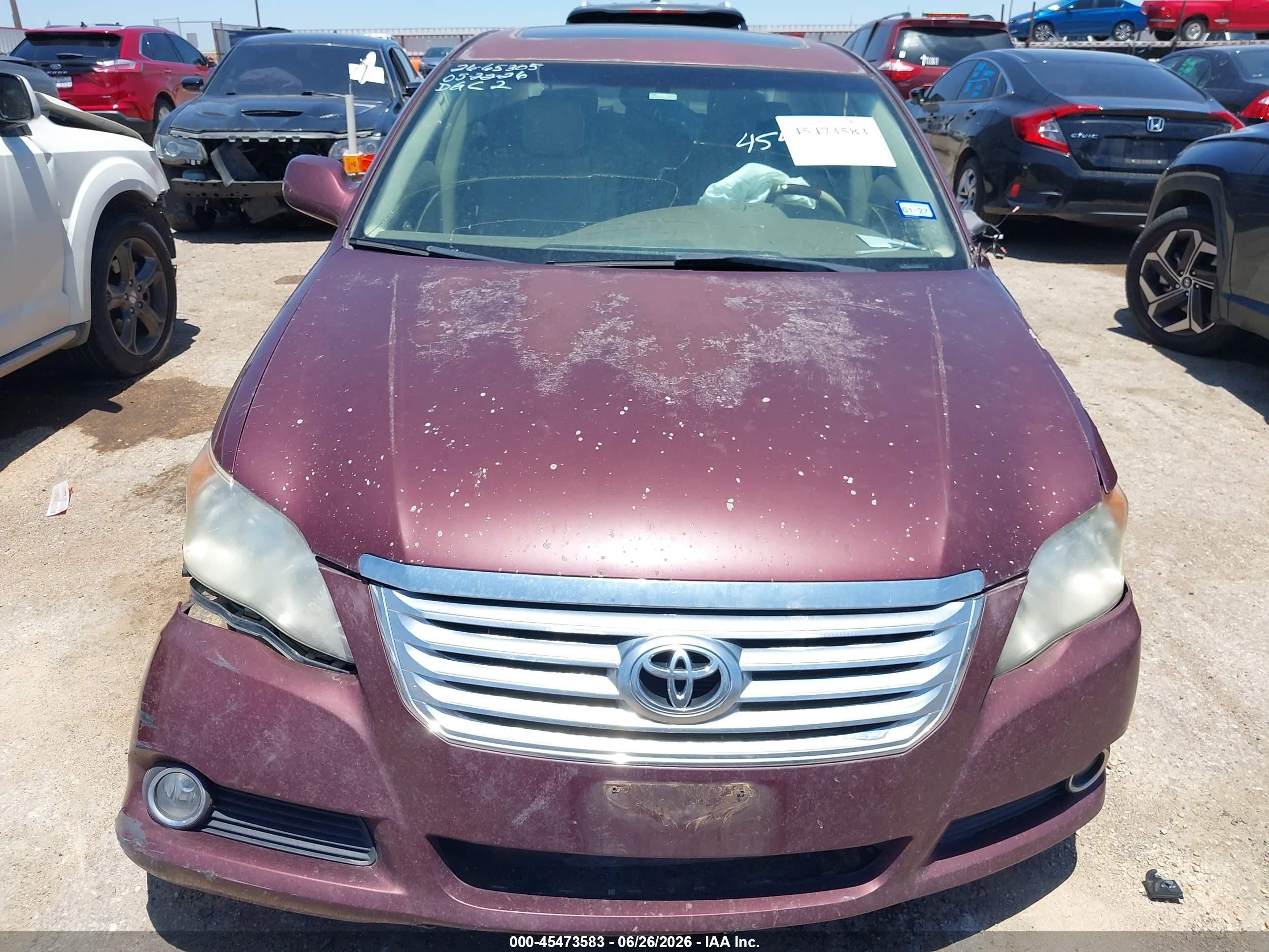 2009 Toyota Avalon Limited Burgundy vin: 4T1BK36B79U348912
