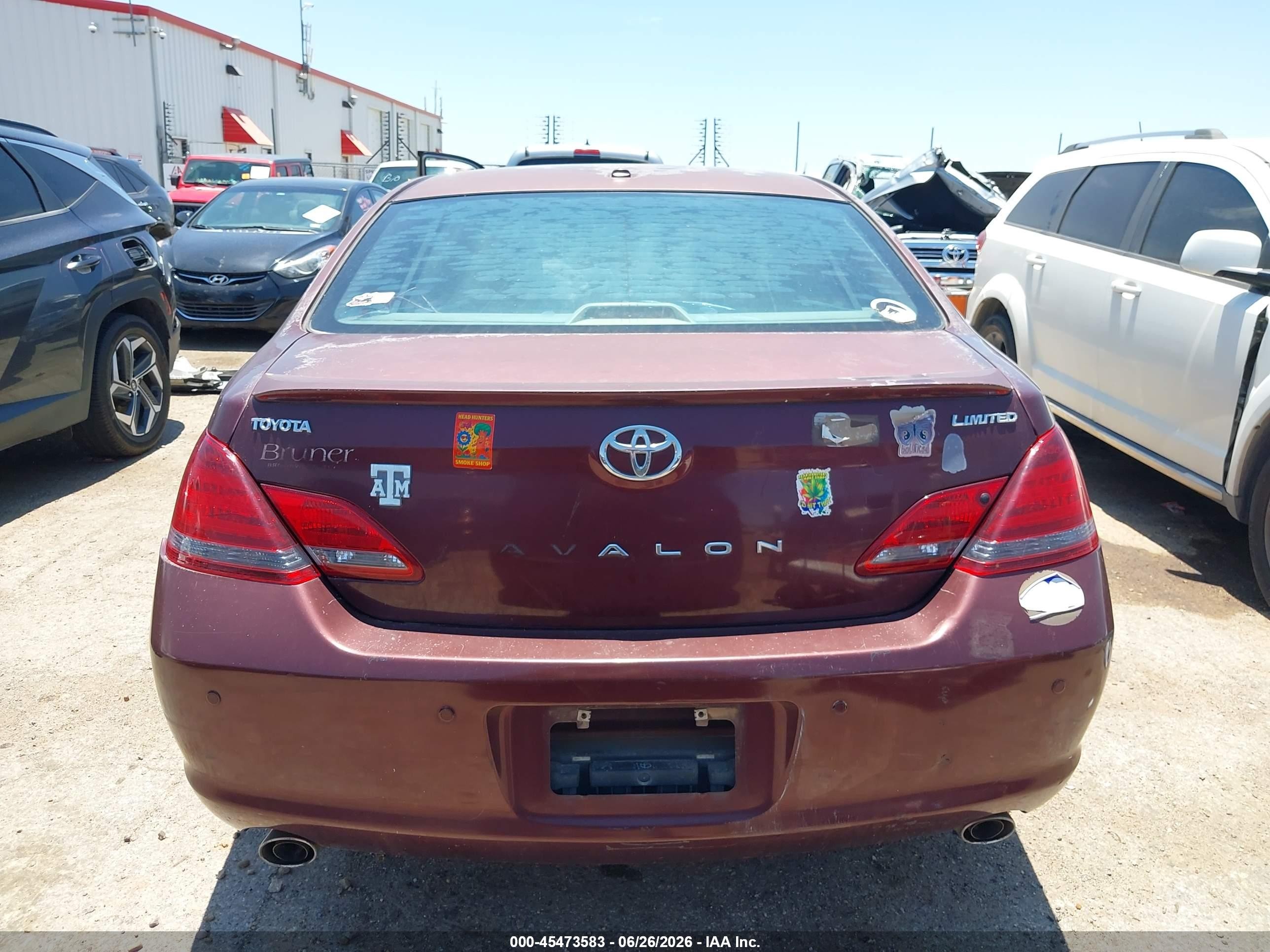 2009 Toyota Avalon Limited Burgundy vin: 4T1BK36B79U348912