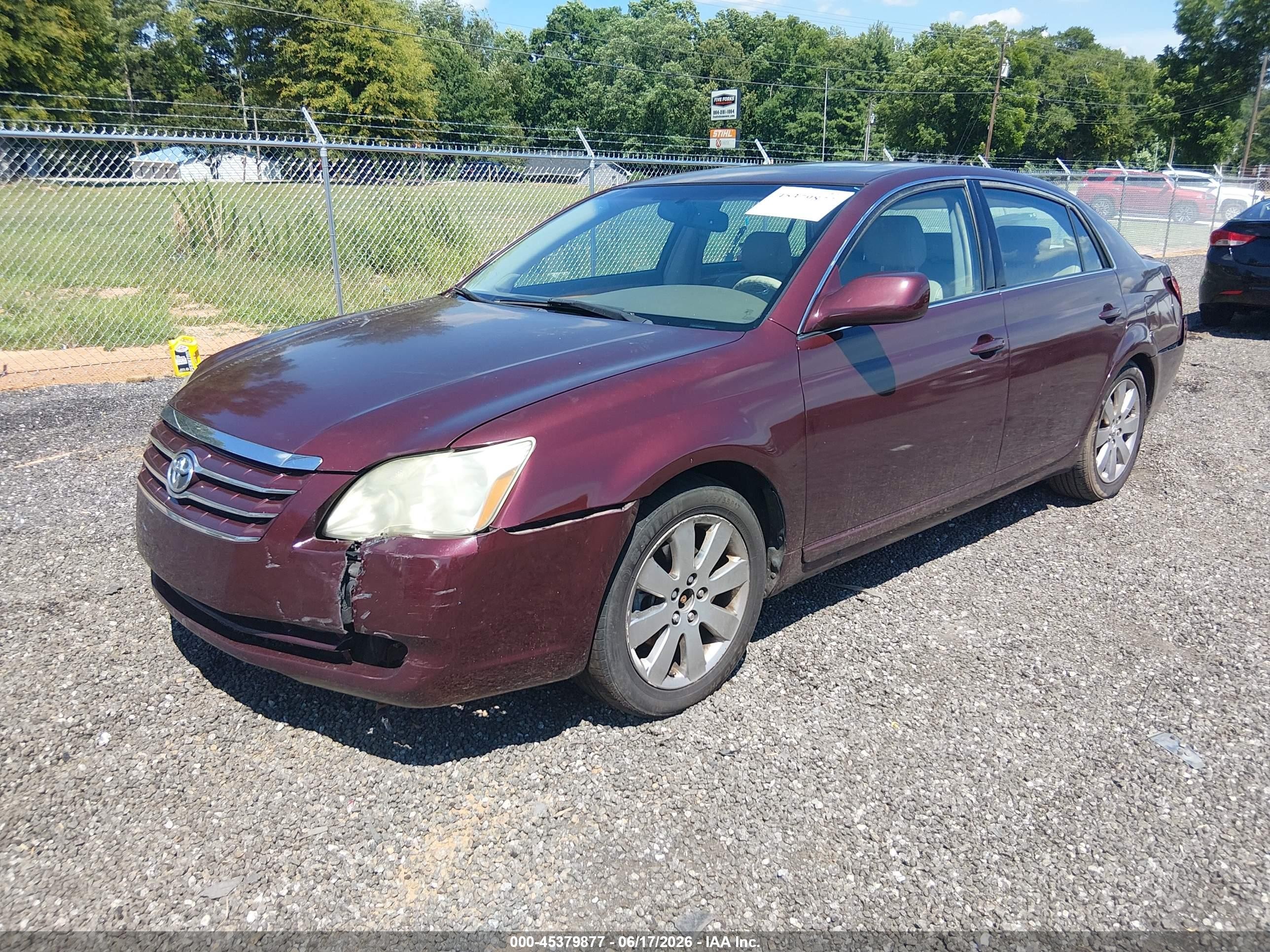 2005 Toyota Avalon Xls Burgundy vin: 4T1BK36B85U011546