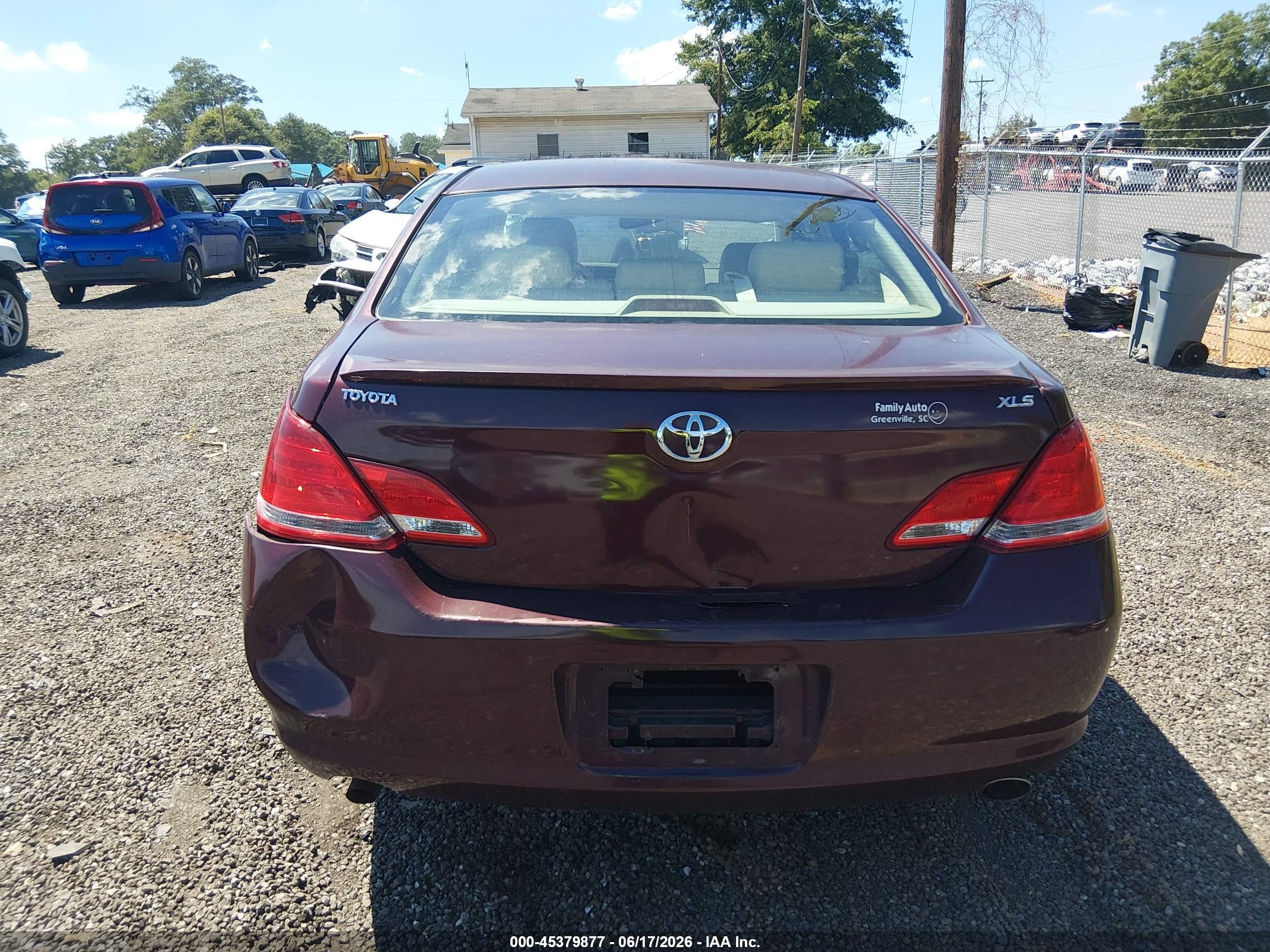 2005 Toyota Avalon Xls Burgundy vin: 4T1BK36B85U011546