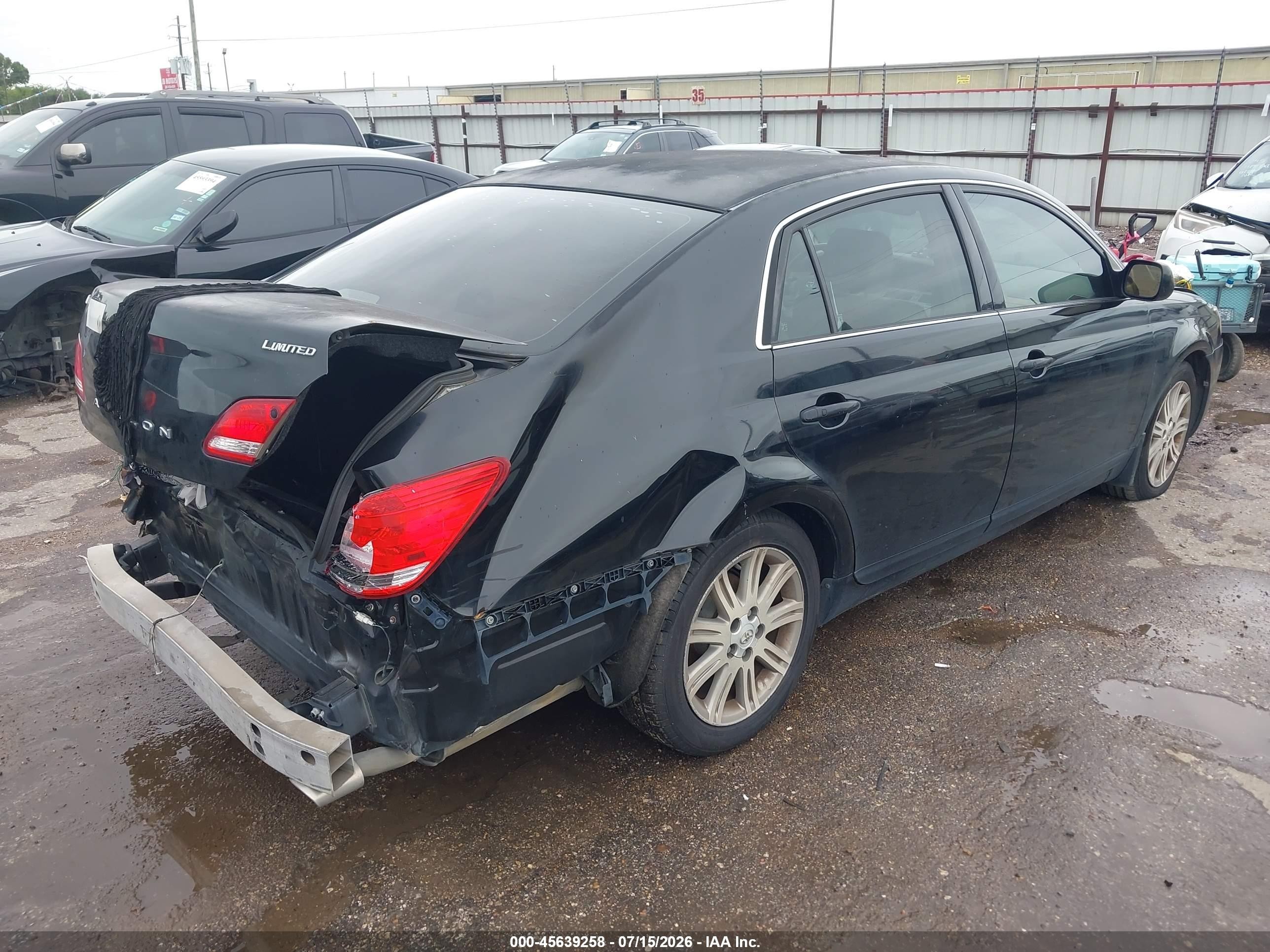 2006 Toyota Avalon Limited Black vin: 4T1BK36B86U103872