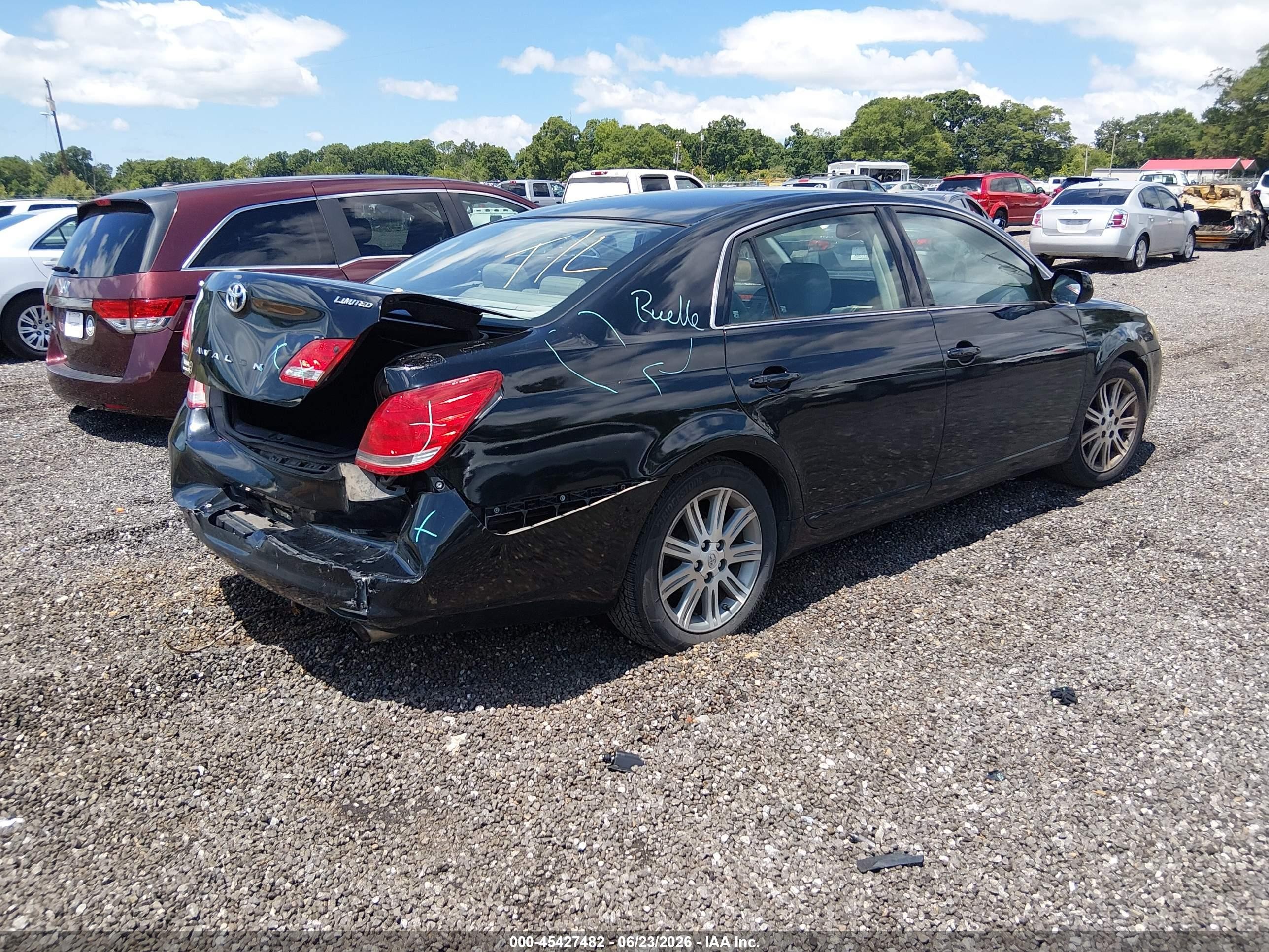 2007 Toyota Avalon Limited Black vin: 4T1BK36B87U171994