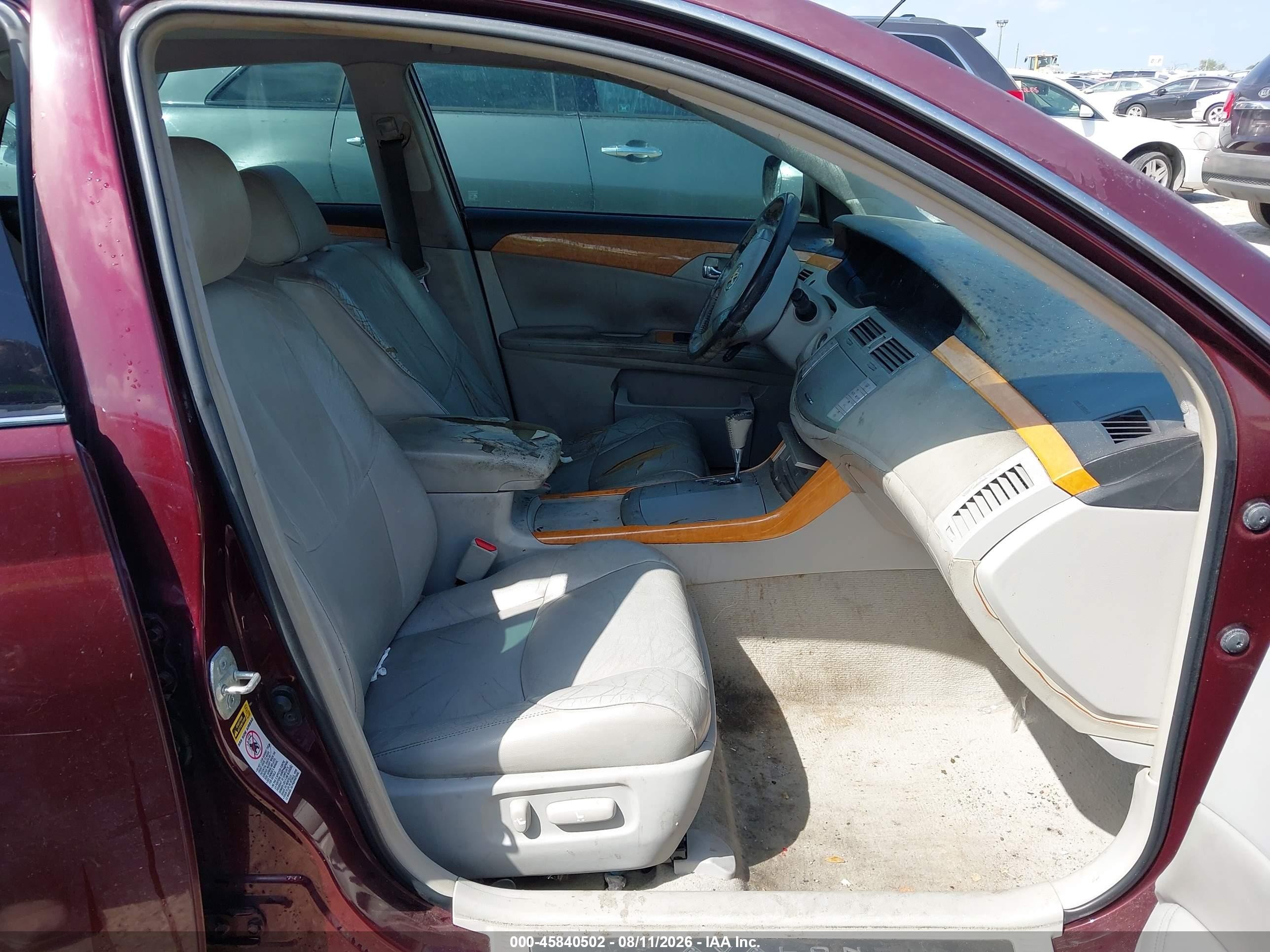 2007 Toyota Avalon Xls Бордовый vin: 4T1BK36B87U197964