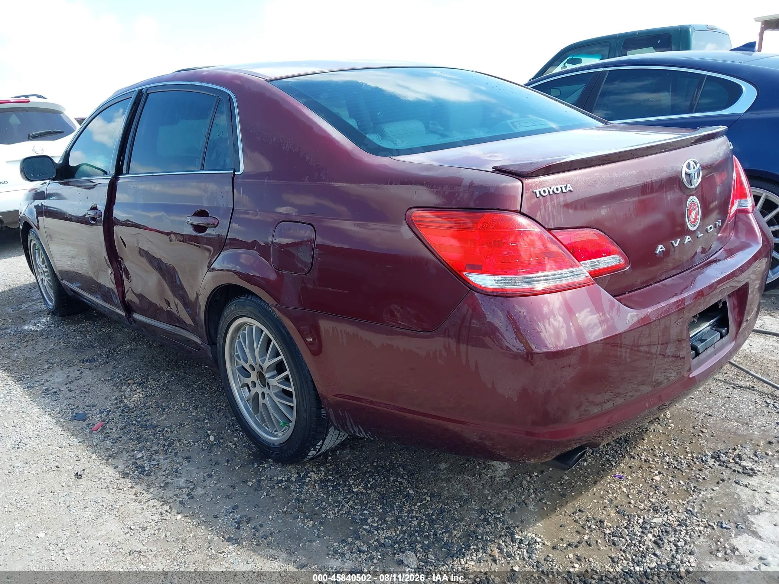 2007 Toyota Avalon Xls Бордовый vin: 4T1BK36B87U197964