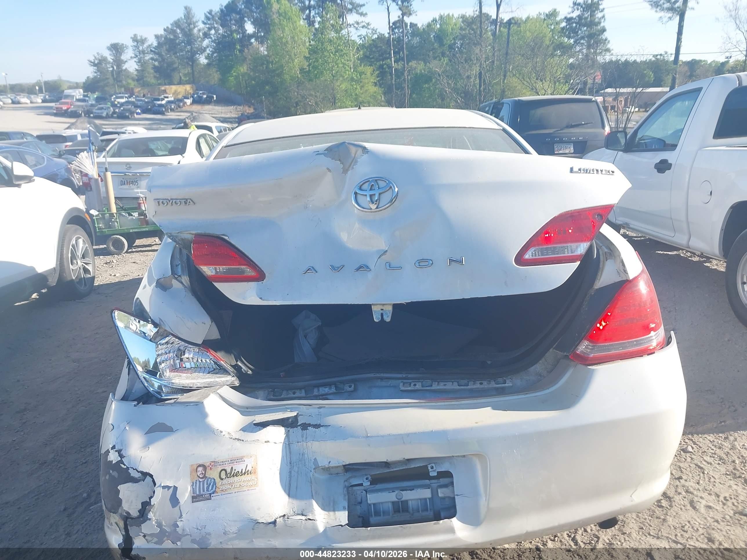 2007 Toyota Avalon Limited White vin: 4T1BK36B87U235421