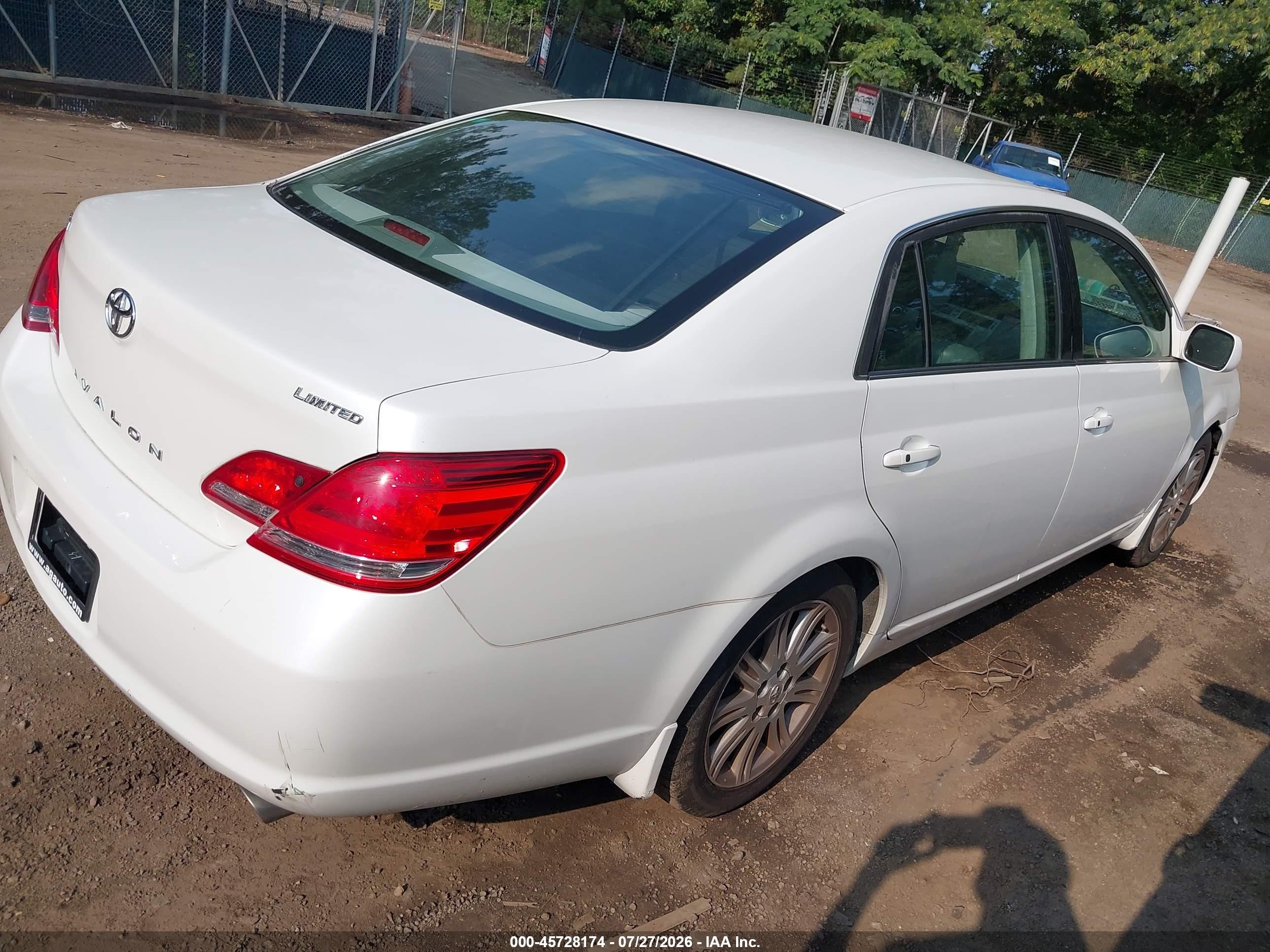 2006 Toyota Avalon Limited White vin: 4T1BK36B96U089223