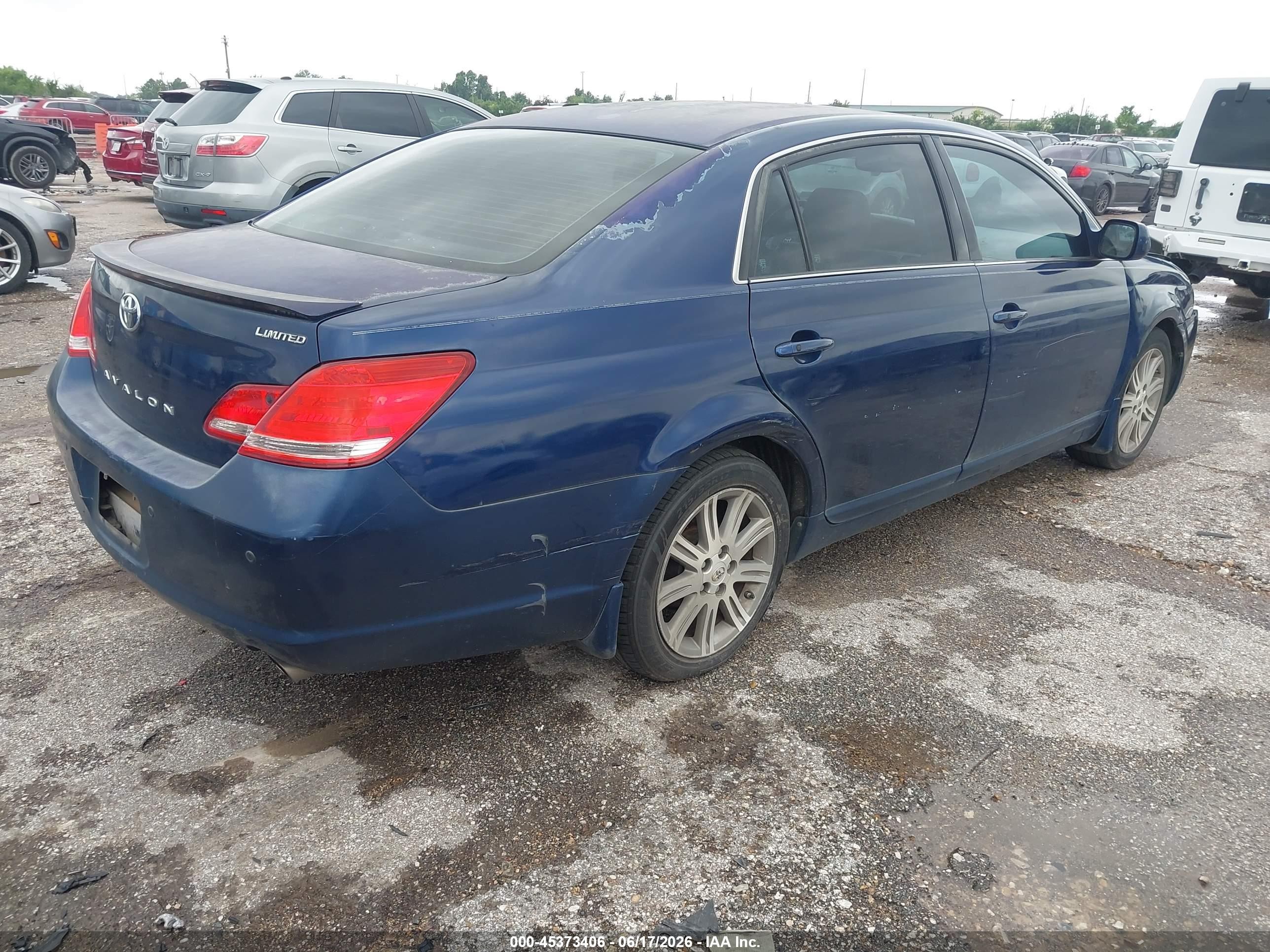 2007 Toyota Avalon Limited Синий vin: 4T1BK36B97U168652