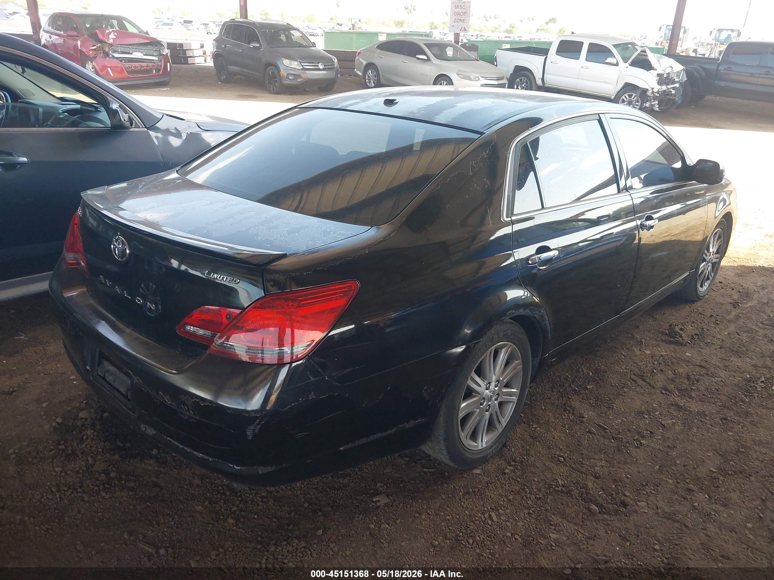 2009 Toyota Avalon Limited Black vin: 4T1BK36B99U345266