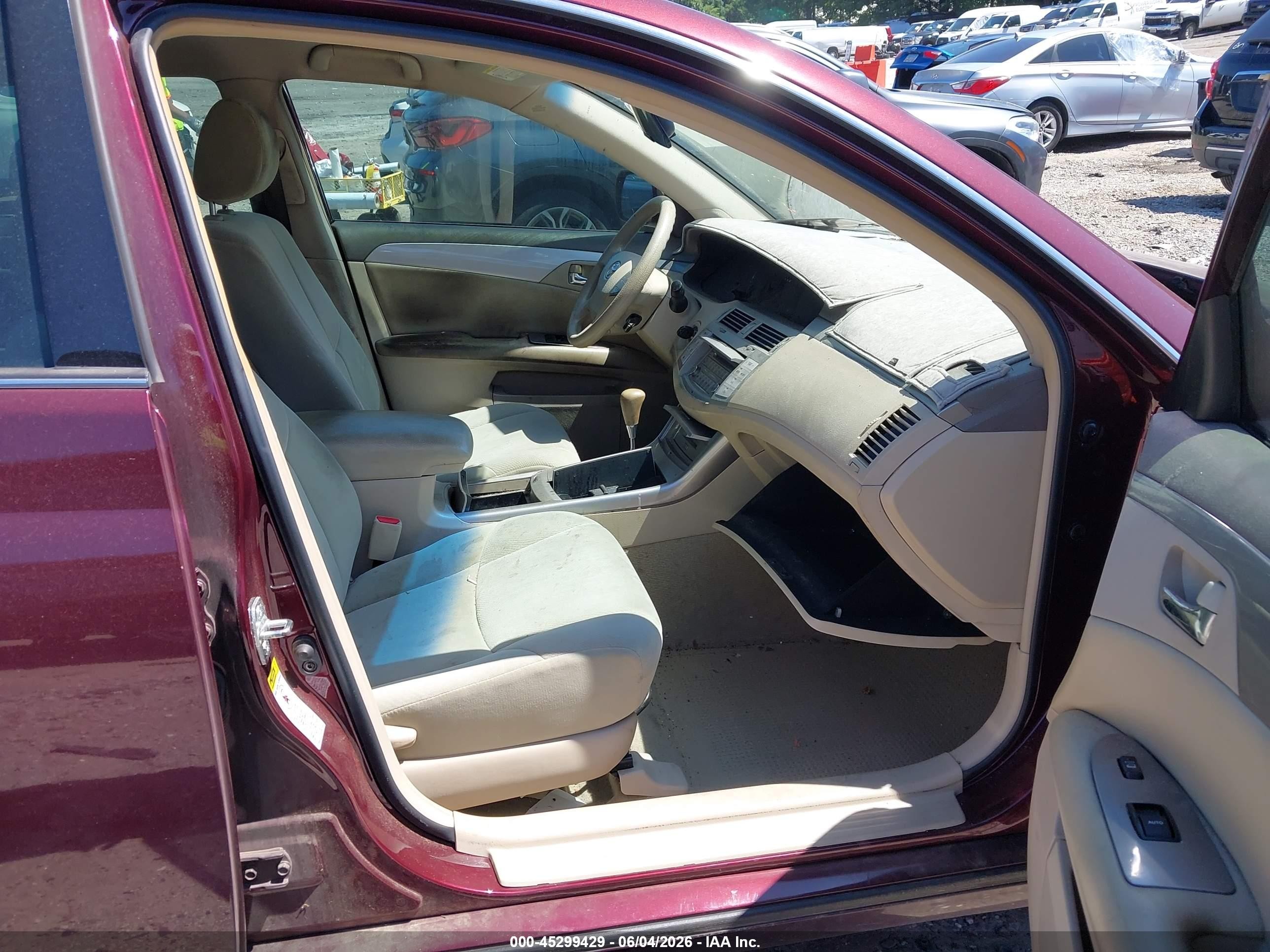 2005 Toyota Avalon Xl Red vin: 4T1BK36BX5U033483