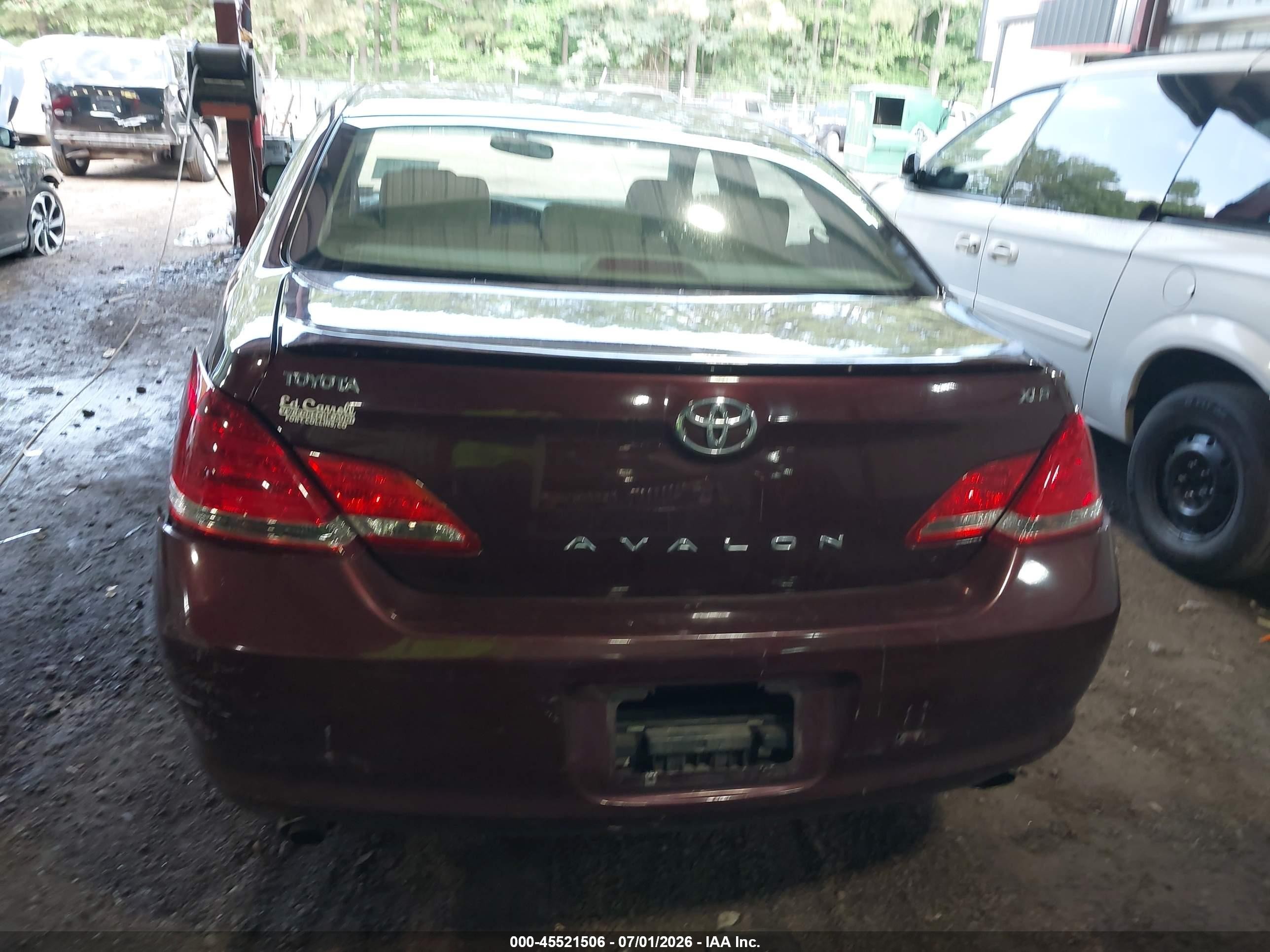2006 Toyota Avalon Xls Burgundy vin: 4T1BK36BX6U089568