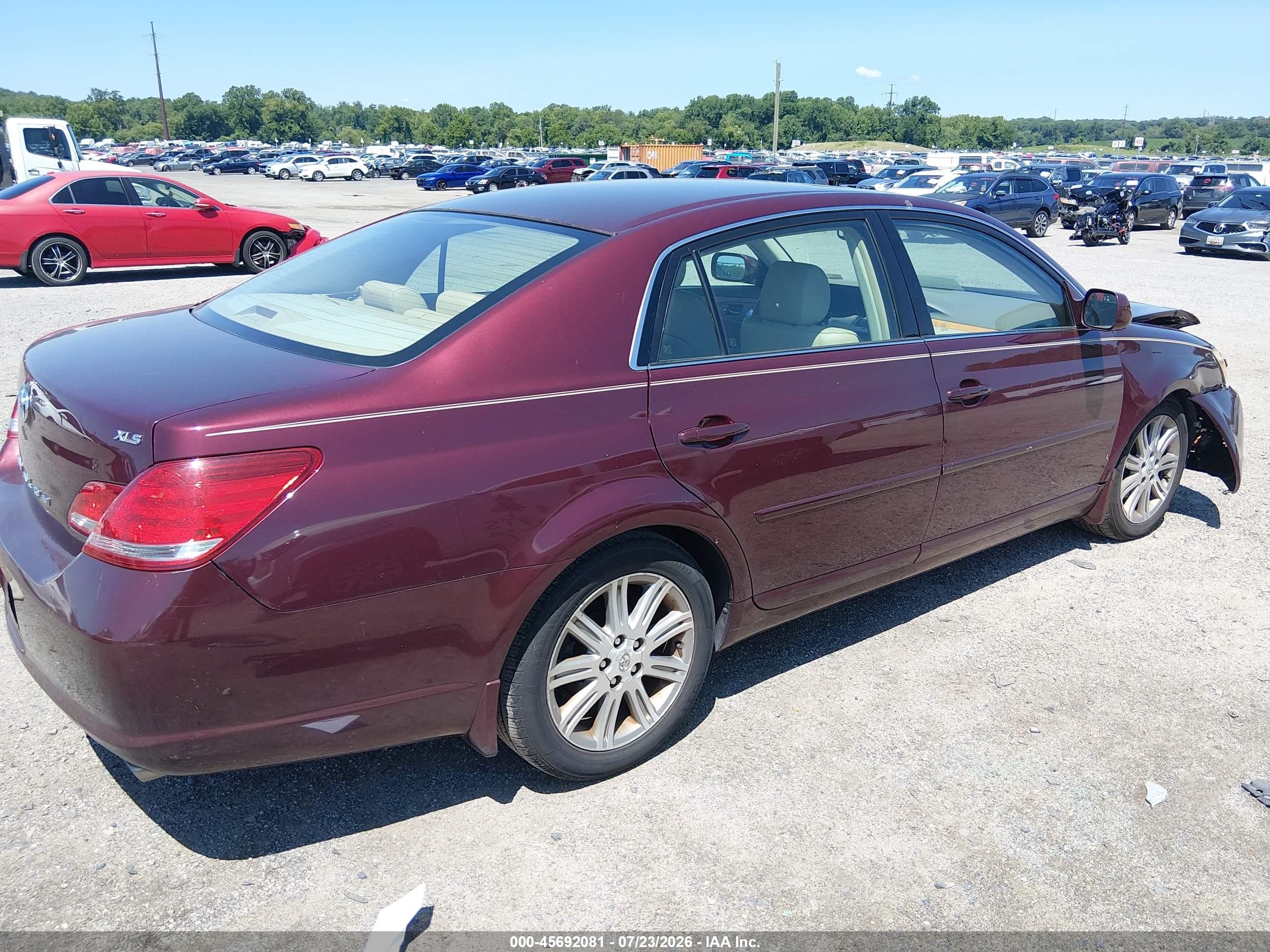 2007 Toyota Avalon Xls Burgundy vin: 4T1BK36BX7U183967