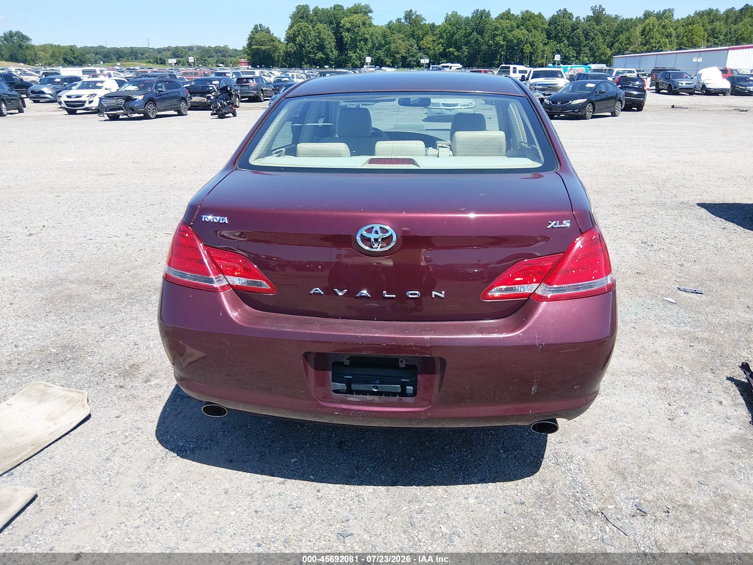 2007 Toyota Avalon Xls Burgundy vin: 4T1BK36BX7U183967