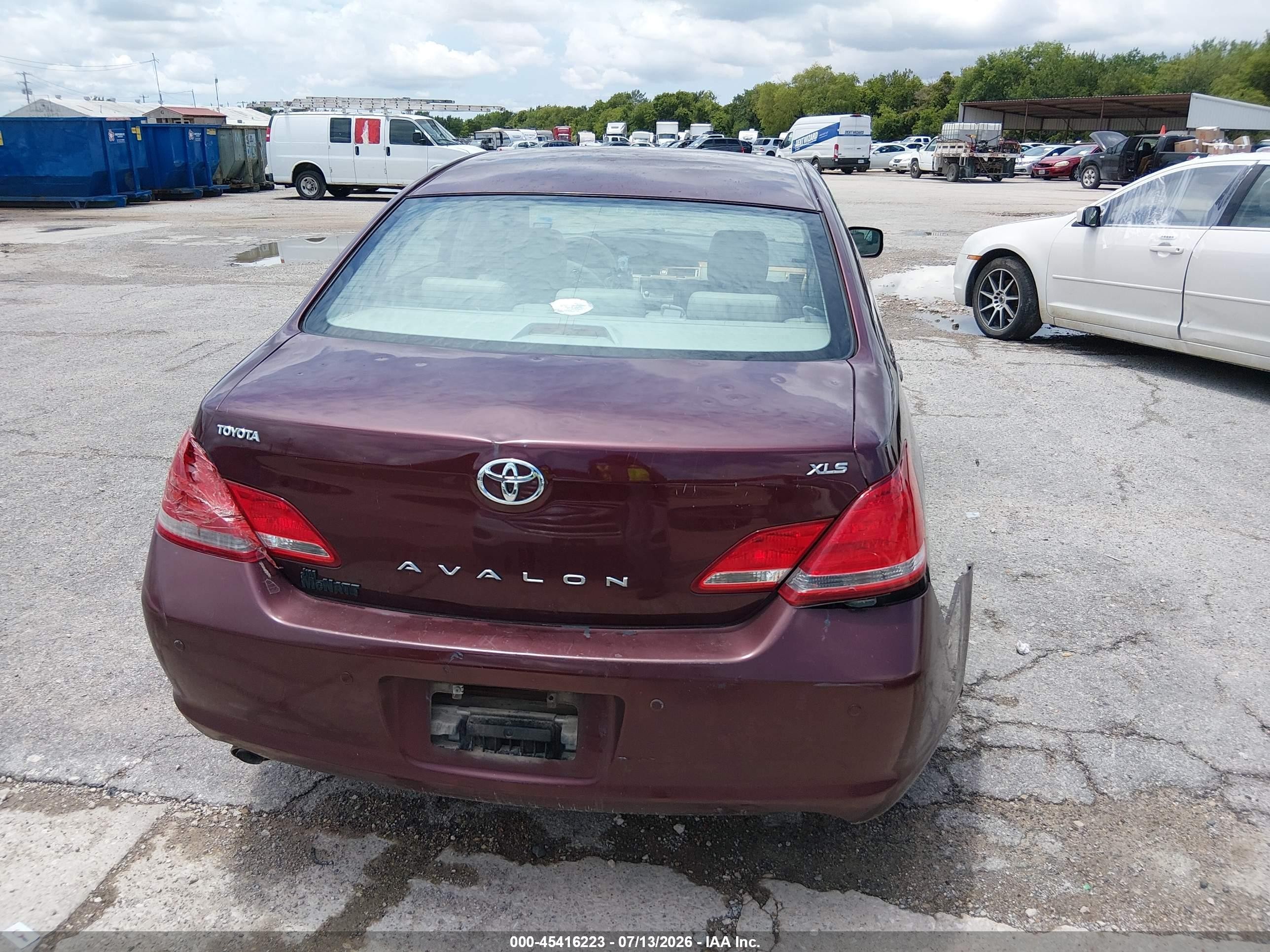 2007 Toyota Avalon Xls Burgundy vin: 4T1BK36BX7U196427