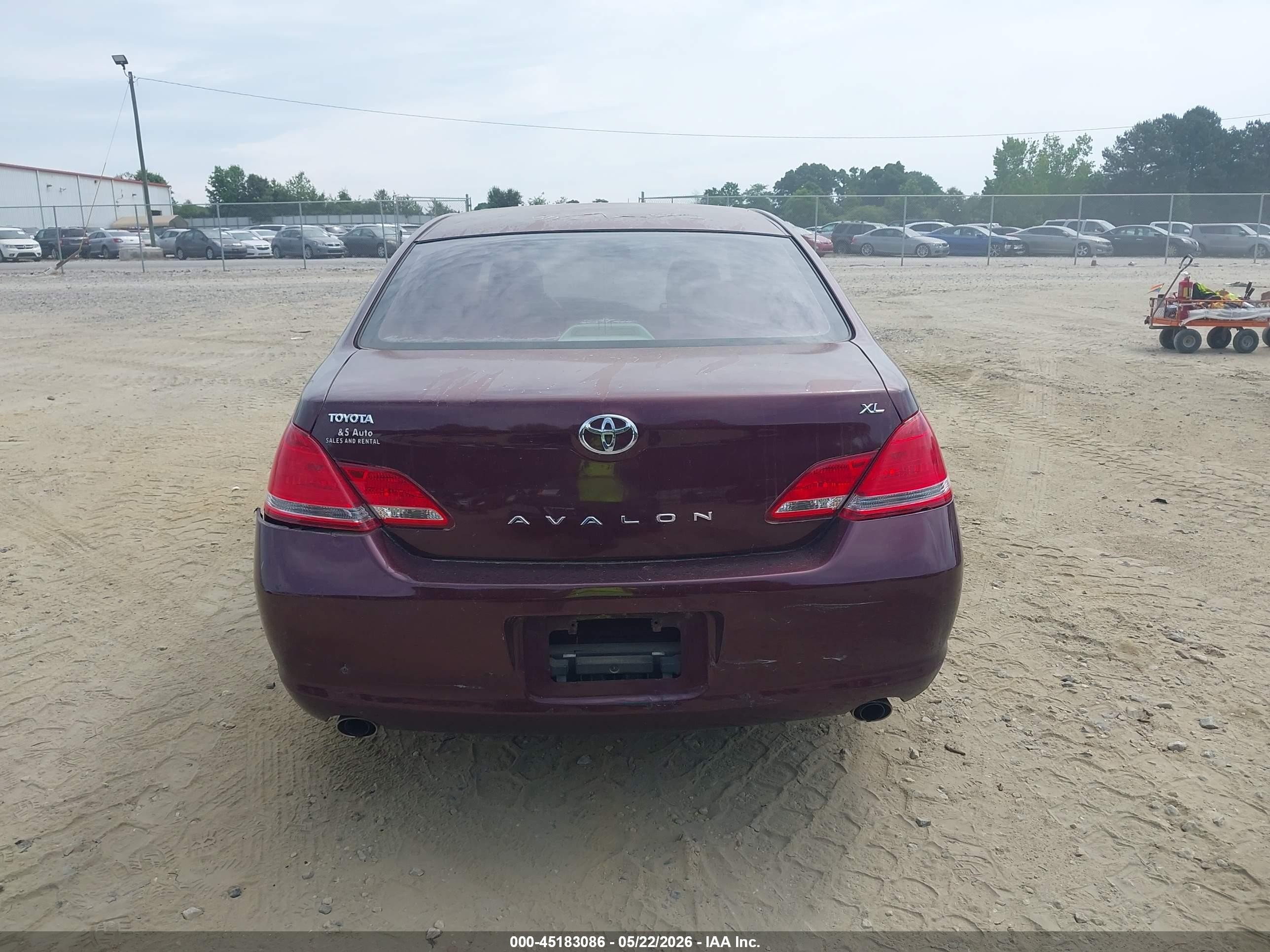 2007 Toyota Avalon Xl Burgundy vin: 4T1BK36BX7U243357
