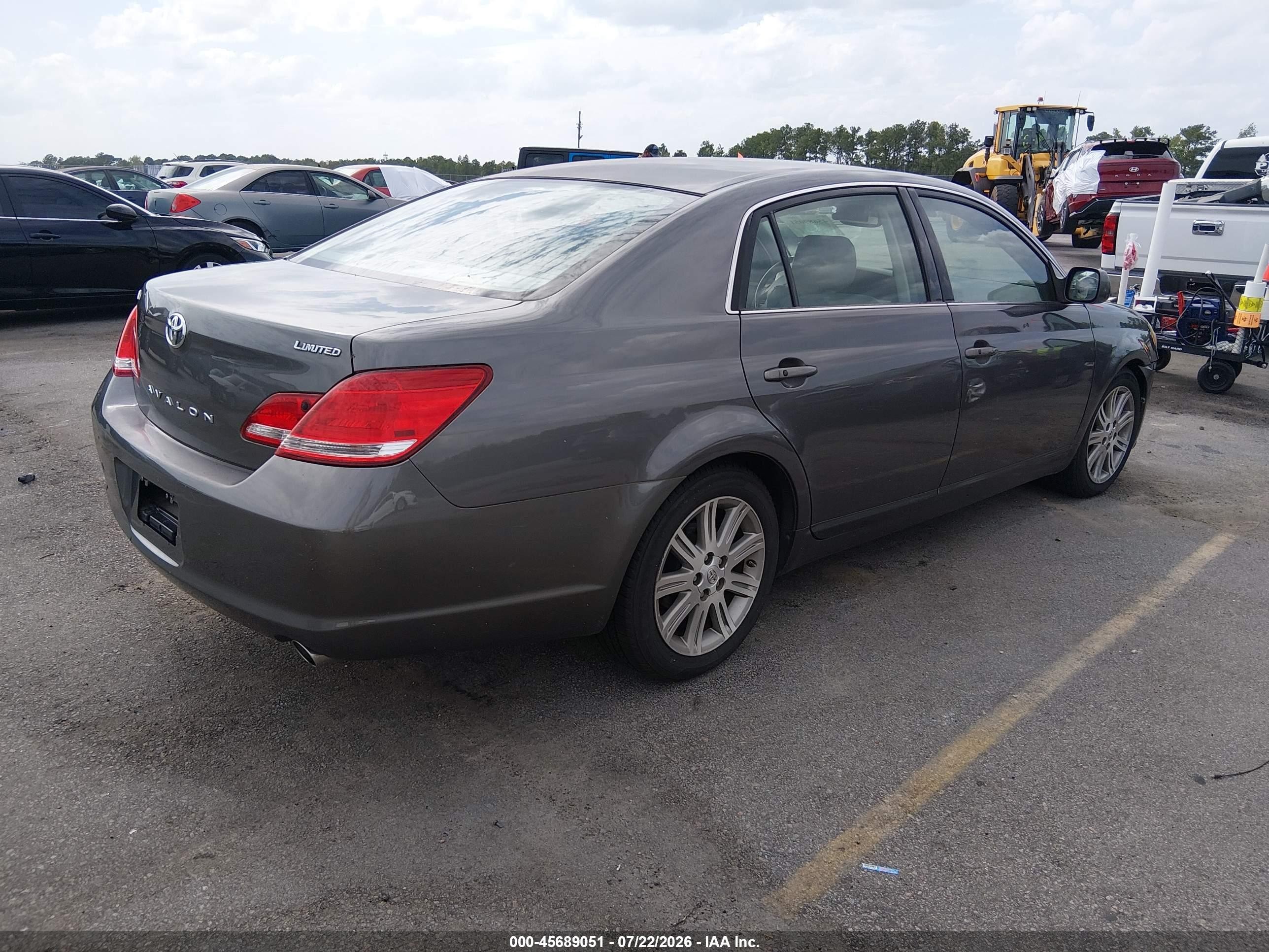 2007 Toyota Avalon Limited Gray vin: 4T1BK36BX7U248462