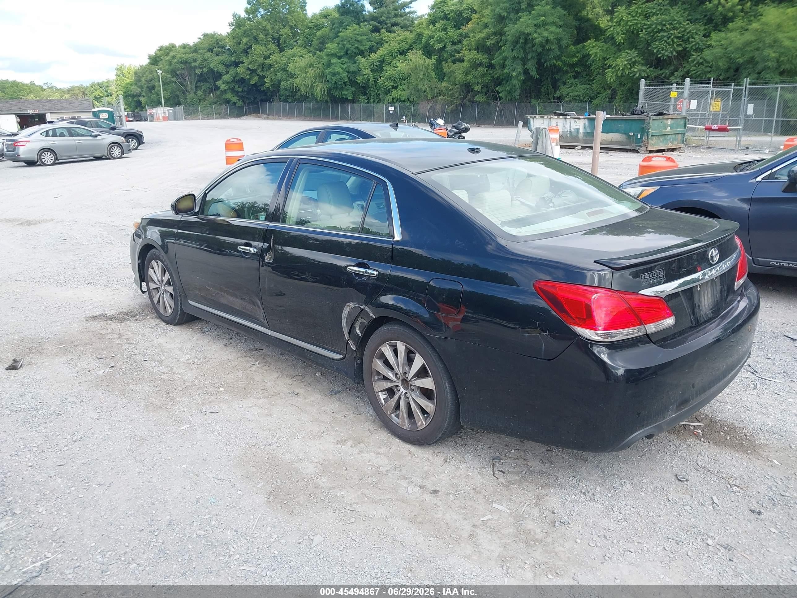 2011 Toyota Avalon Limited Black vin: 4T1BK3DB0BU417447