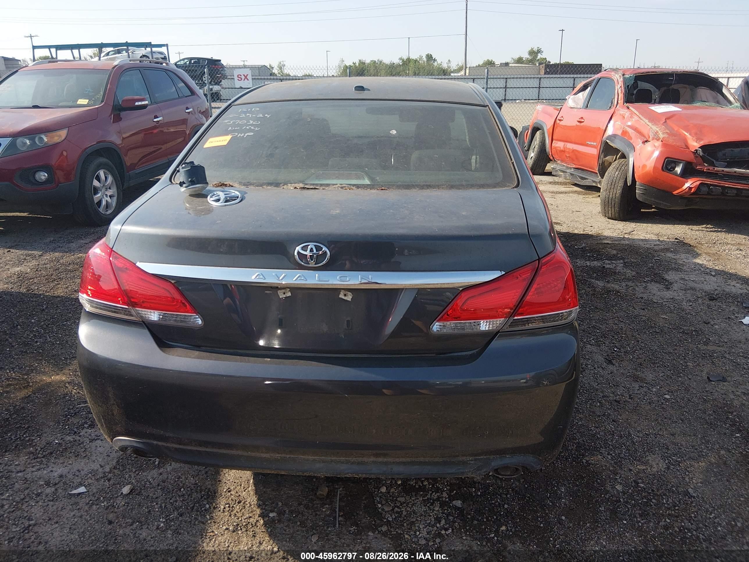 2012 Toyota Avalon Limited Серый vin: 4T1BK3DB0CU446075