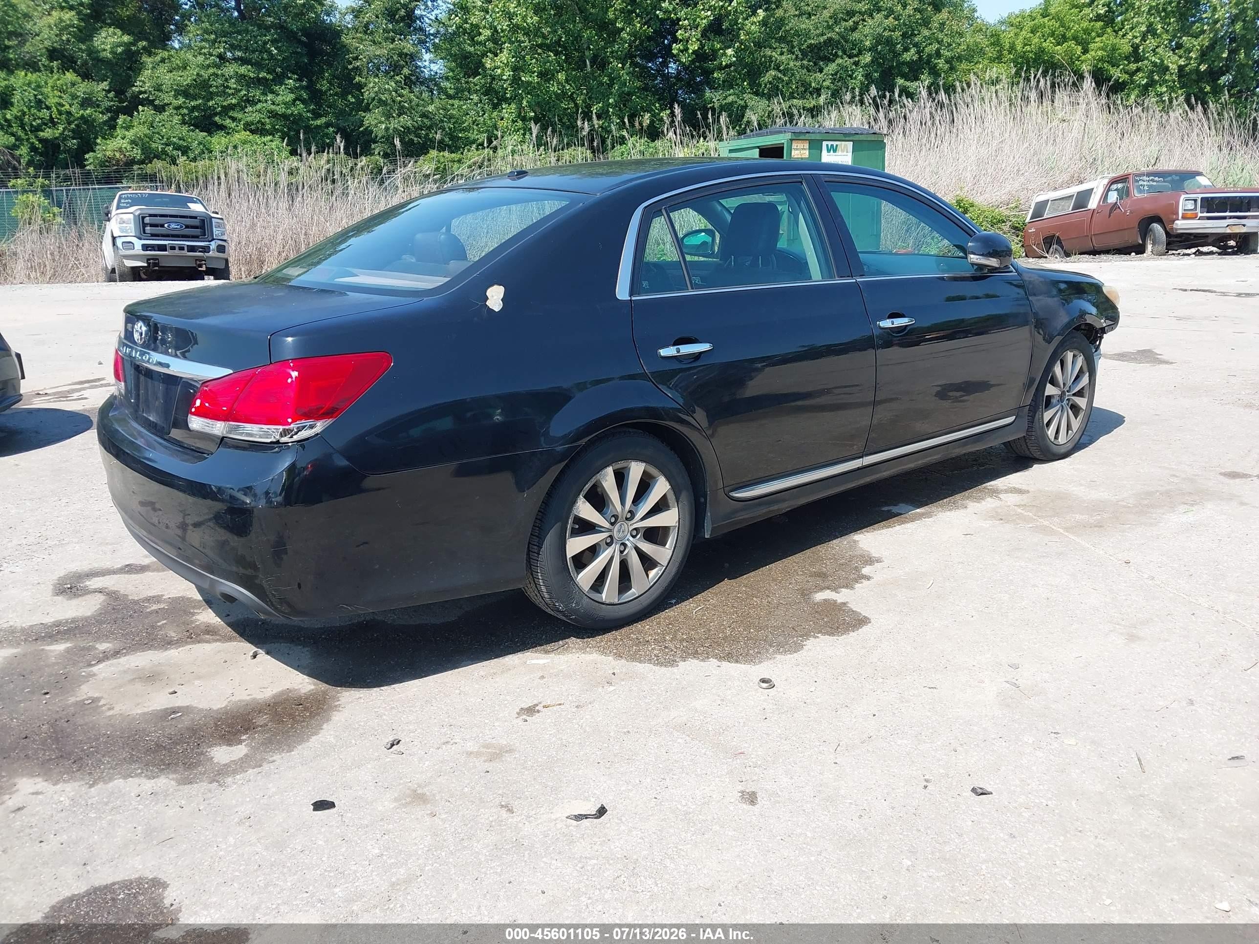 2012 Toyota Avalon Limited Черный vin: 4T1BK3DB0CU458307