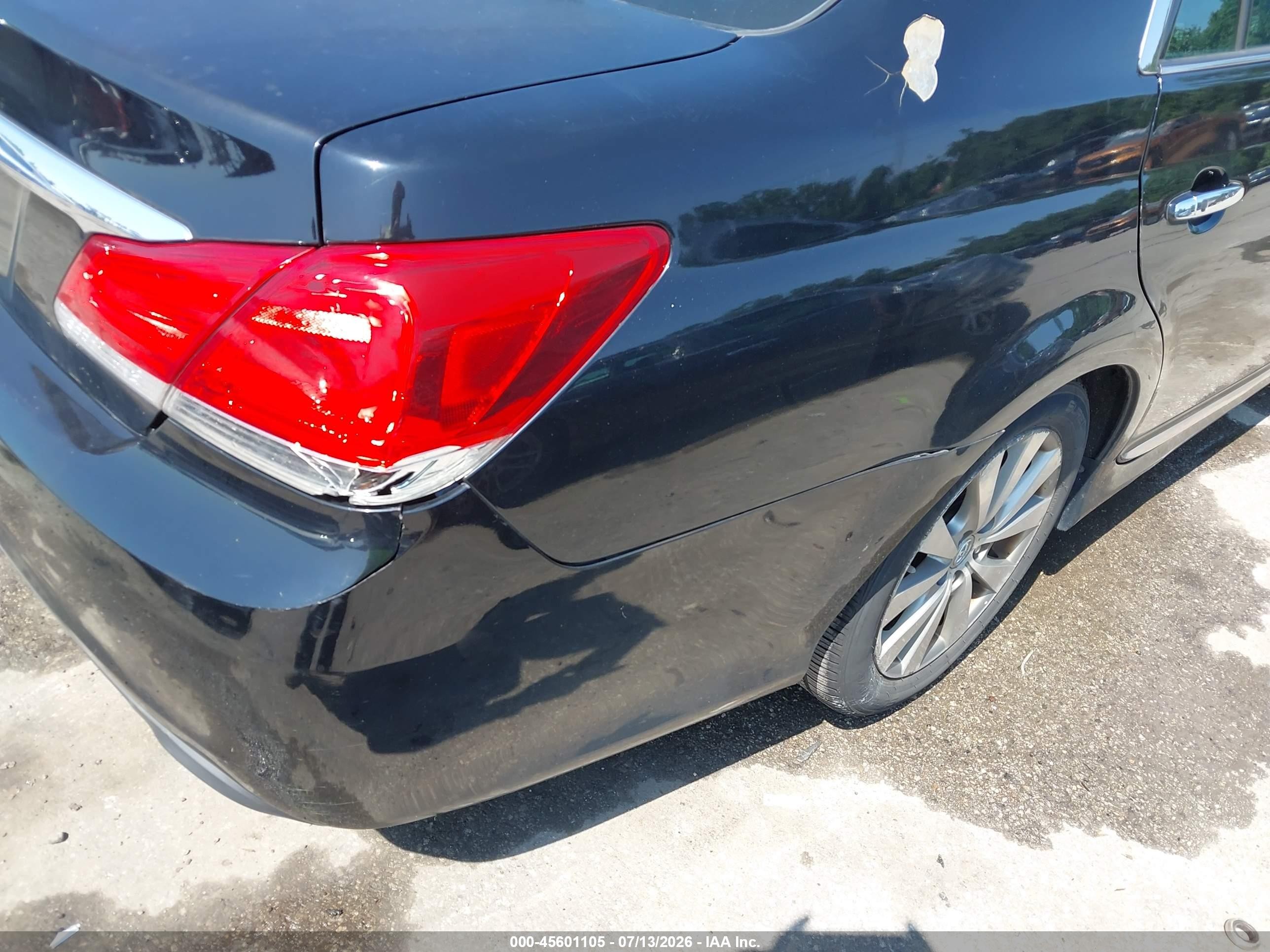 2012 Toyota Avalon Limited Черный vin: 4T1BK3DB0CU458307