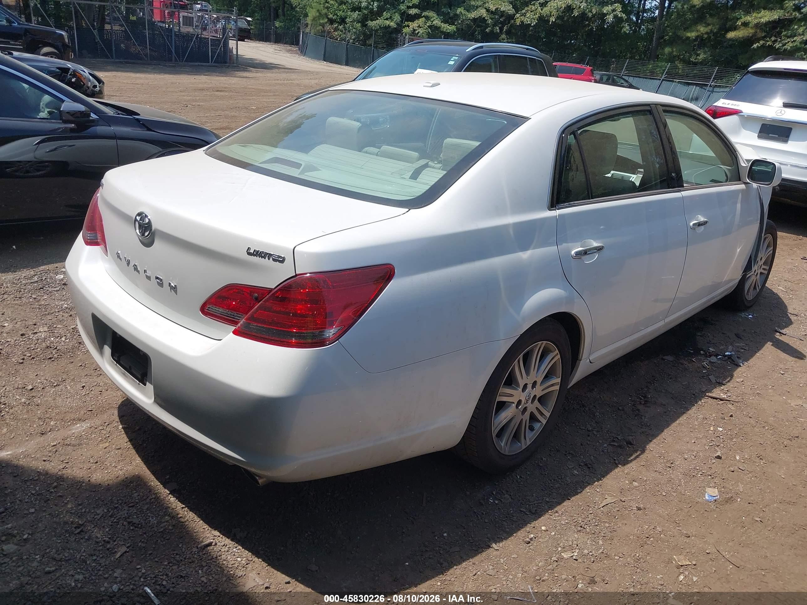 2010 Toyota Avalon Limited White vin: 4T1BK3DB1AU359010