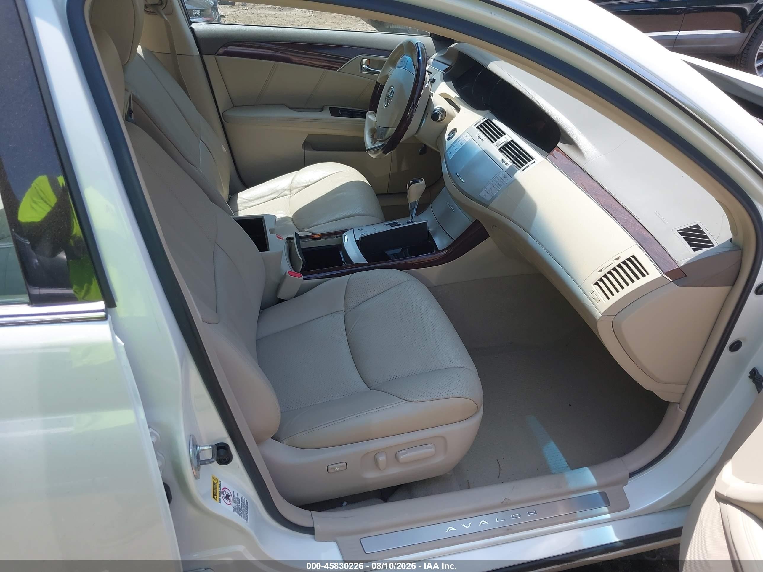 2010 Toyota Avalon Limited White vin: 4T1BK3DB1AU359010