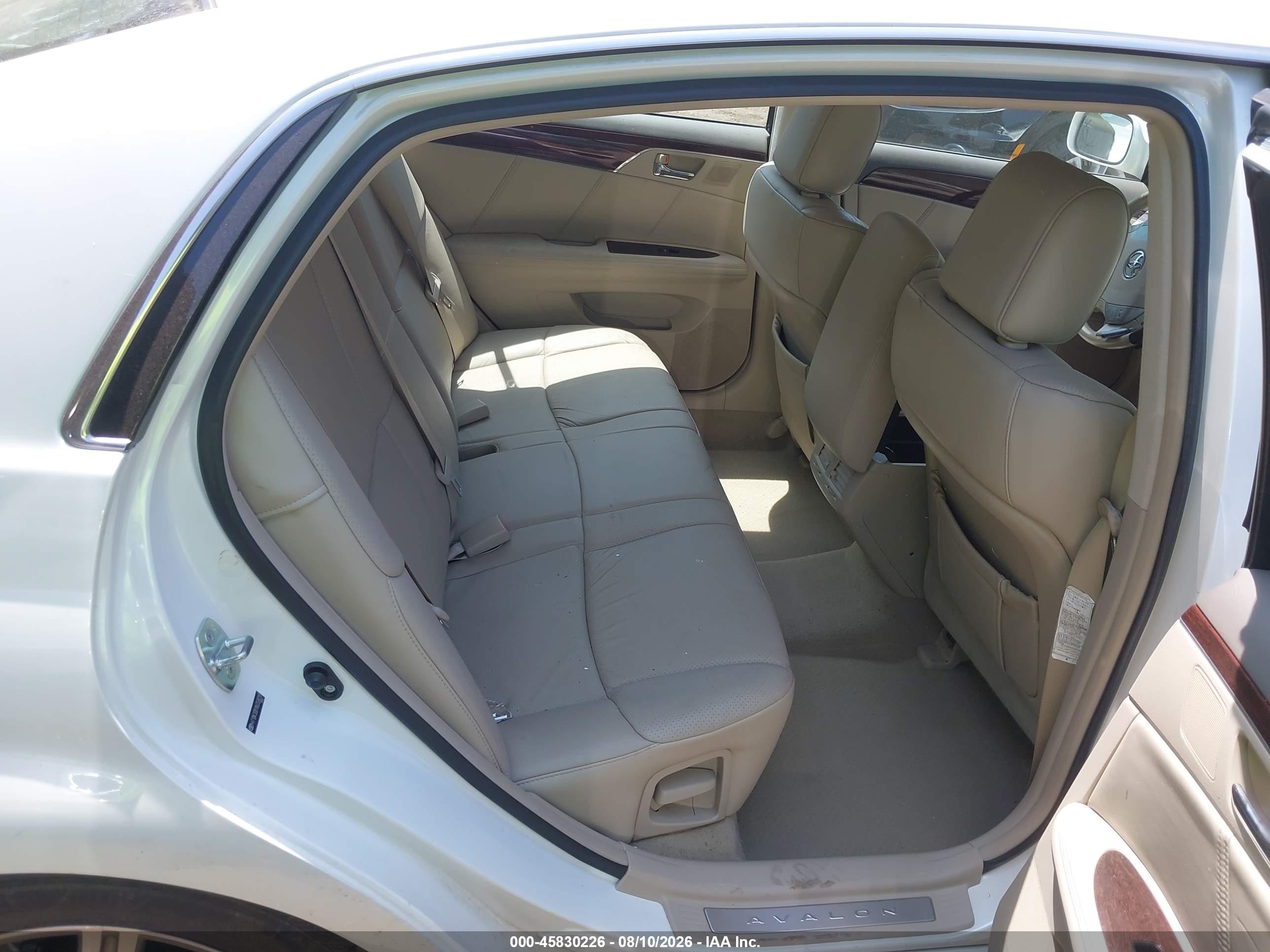 2010 Toyota Avalon Limited White vin: 4T1BK3DB1AU359010