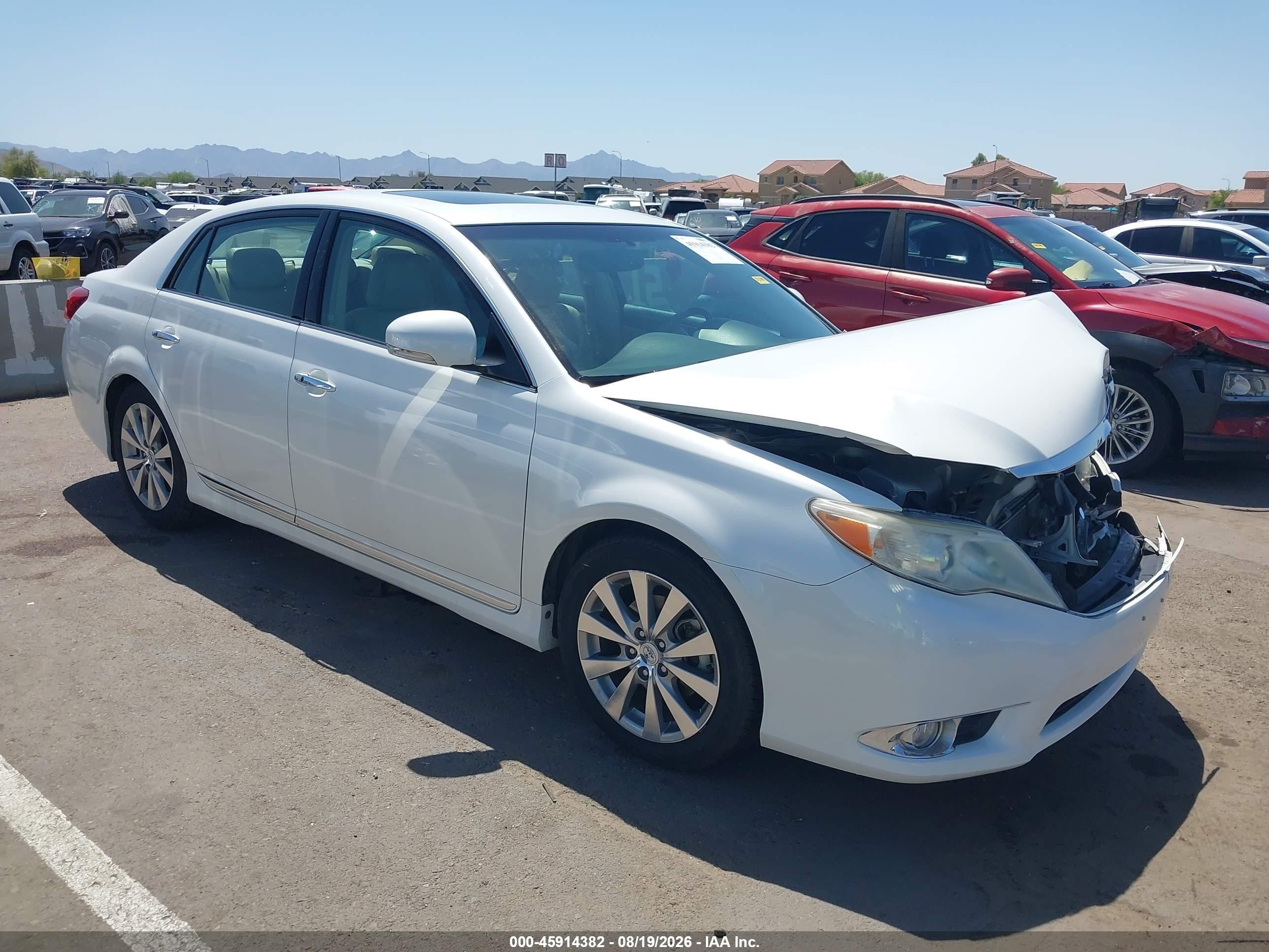 2011 Toyota Avalon Limited White vin: 4T1BK3DB1BU385365
