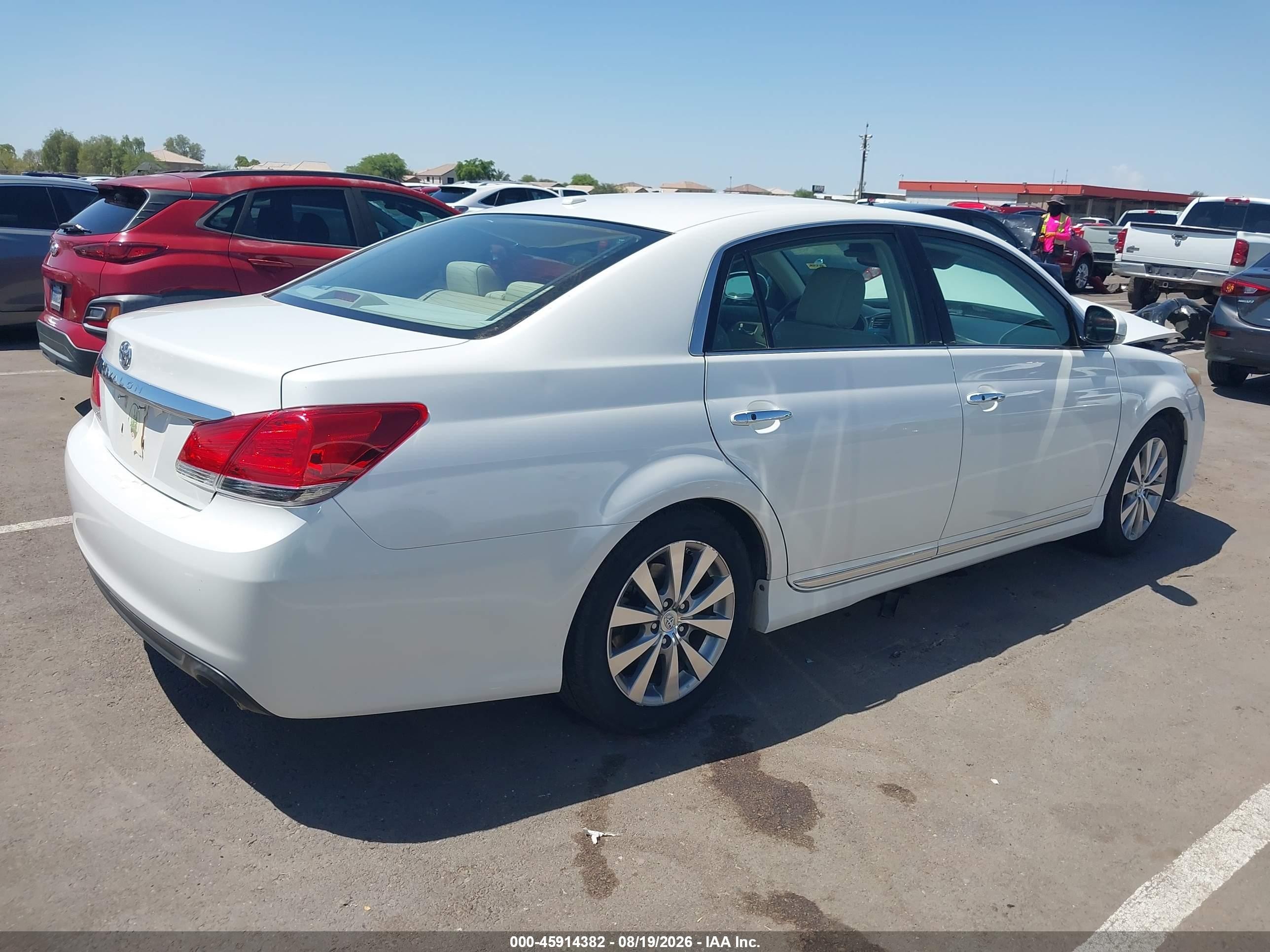 2011 Toyota Avalon Limited White vin: 4T1BK3DB1BU385365